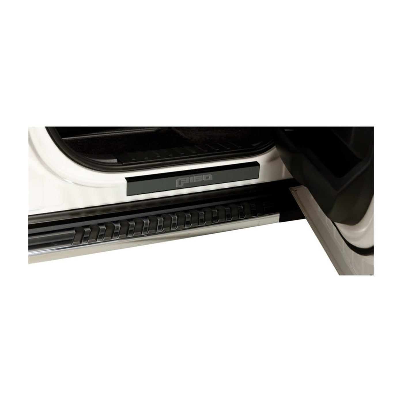 Putco Putco 15-20 Ford F-150 - SuperCrew w/ F-150 Etching (4pcs) Black Platinum Door Sills
