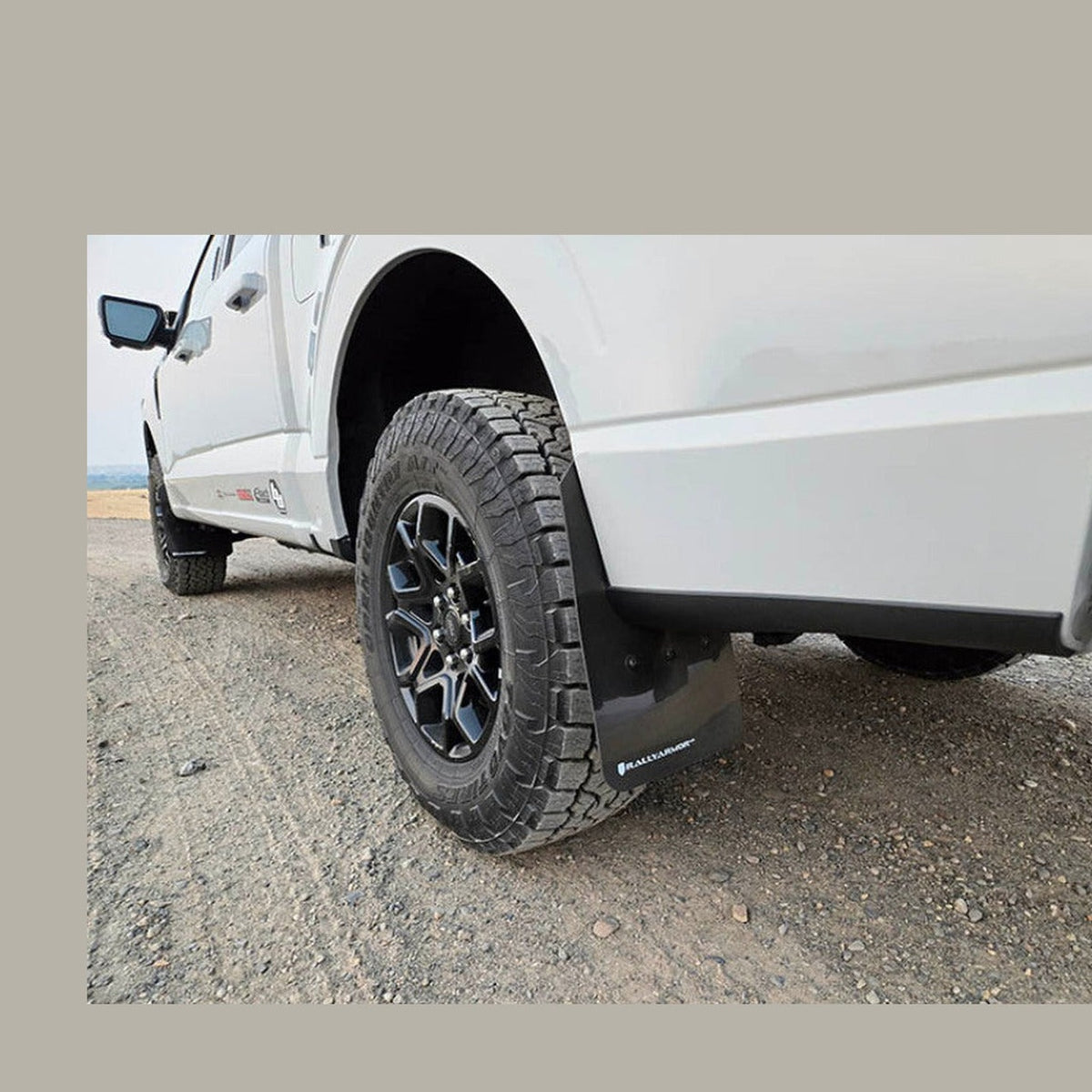 Rally Armor Rally Armor 21-26 Ford F-150 (Excl. Raptor) Black UR Mud Flap w/Metallic Black Logo