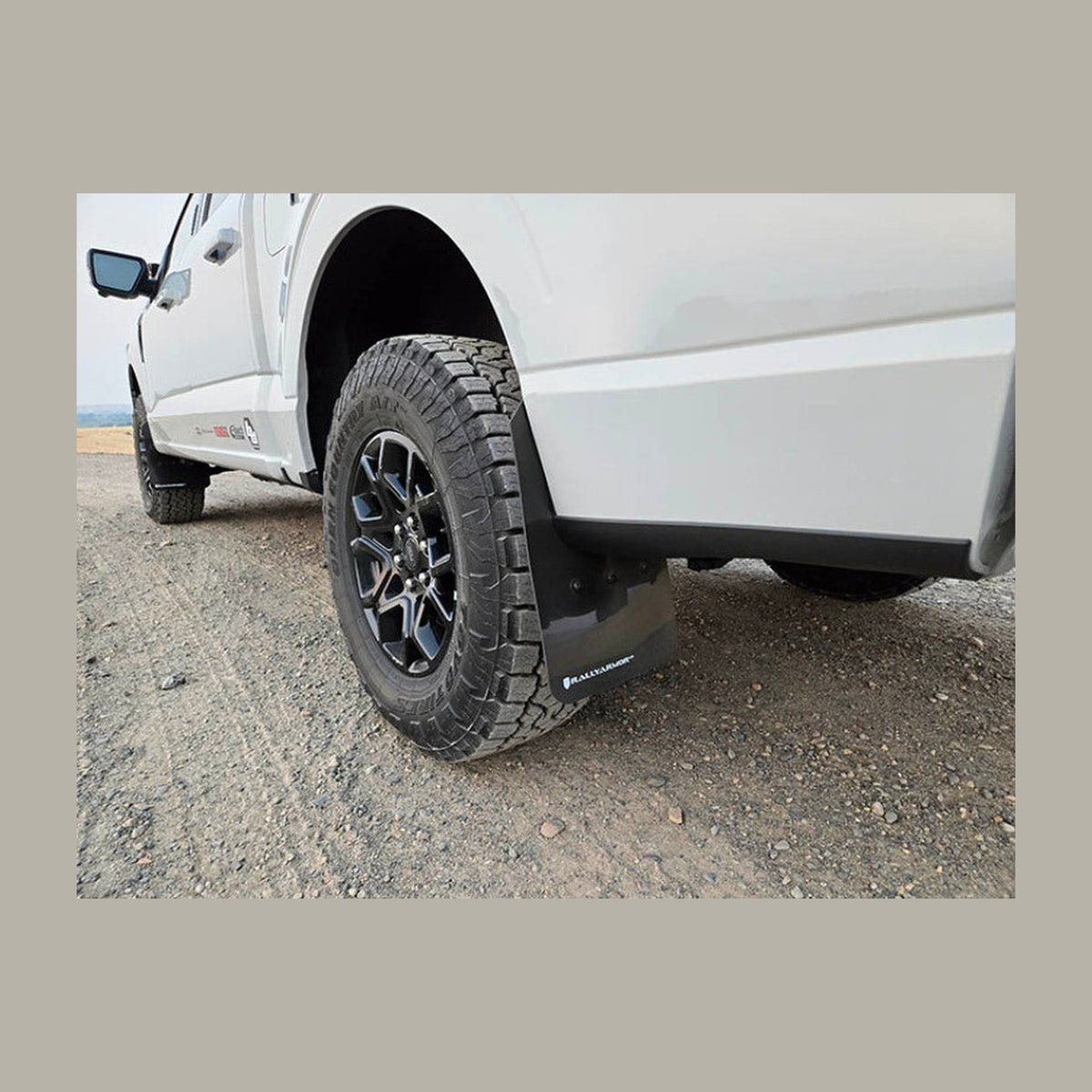 Rally Armor Rally Armor 21-26 Ford F-150 (Excl. Raptor) Black UR Mud Flap w/Metallic Black Logo