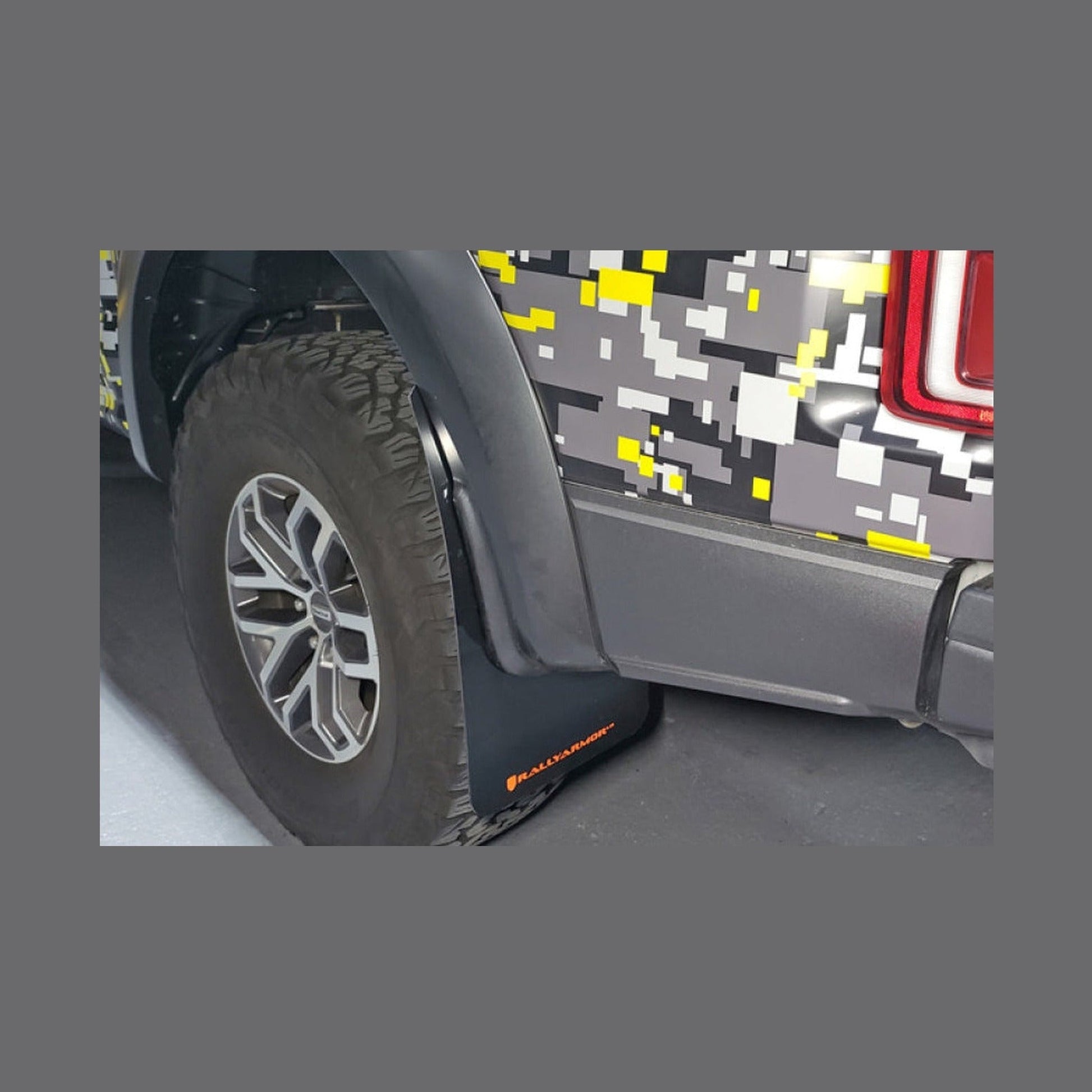 Rally Armor Rally Armor 17-20 Ford F-150 Raptor Gen 2 Black UR Mud Flap w/Dark Grey Logo