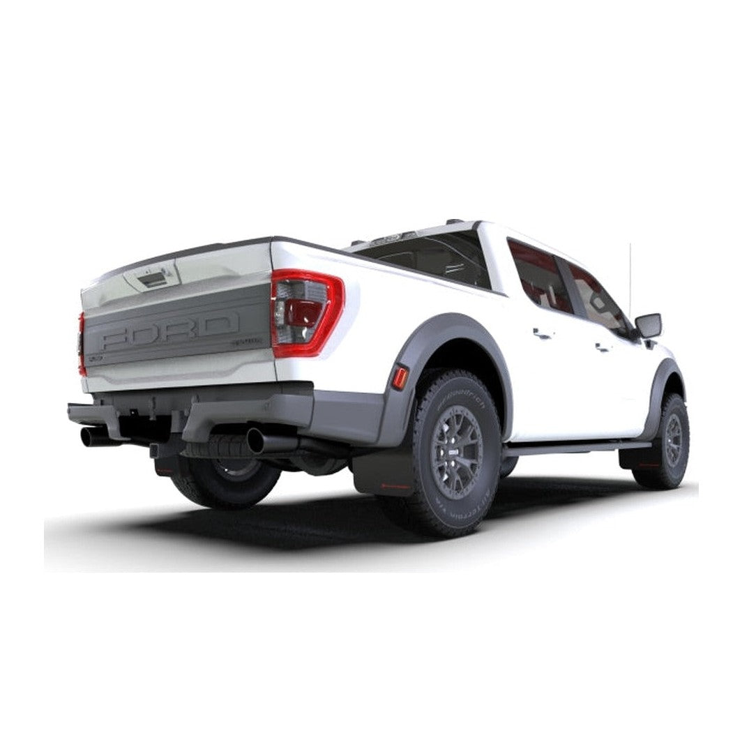 Rally Armor Rally Armor 21-25 Ford F-150 Raptor Gen 3 Black UR Mud Flap w/Metallic Black Logo