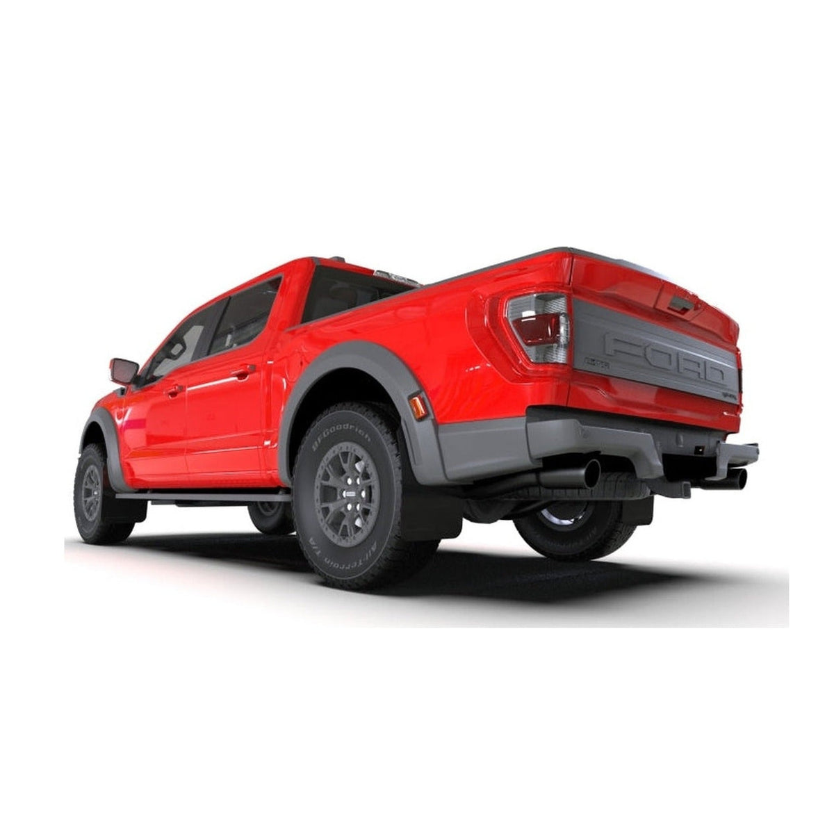 Rally Armor Rally Armor 21-25 Ford F-150 Raptor Gen 3 Black UR Mud Flap w/Metallic Black Logo