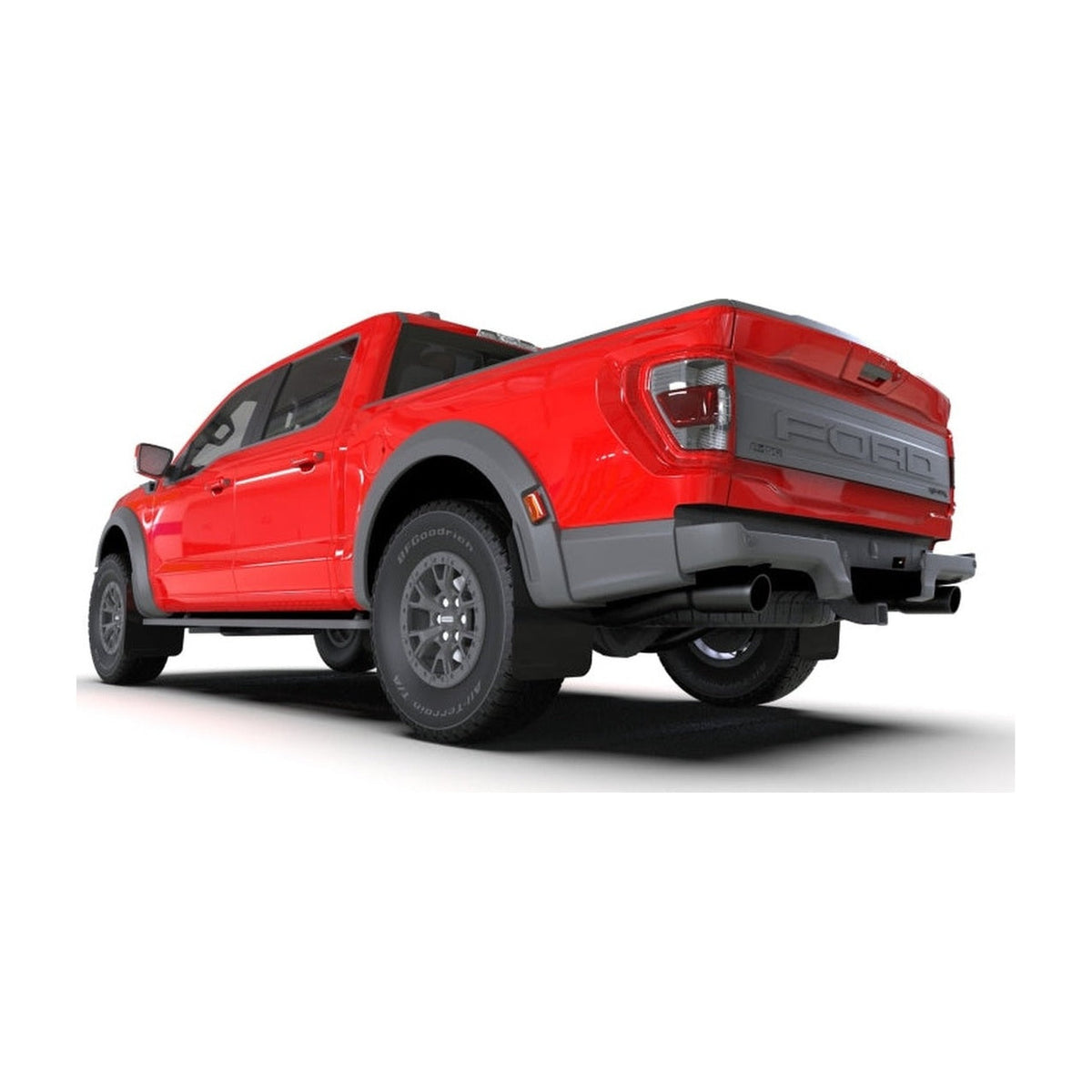 Rally Armor Rally Armor 21-25 Ford F-150 Raptor Gen 3 Black UR Mud Flap w/Metallic Black Logo