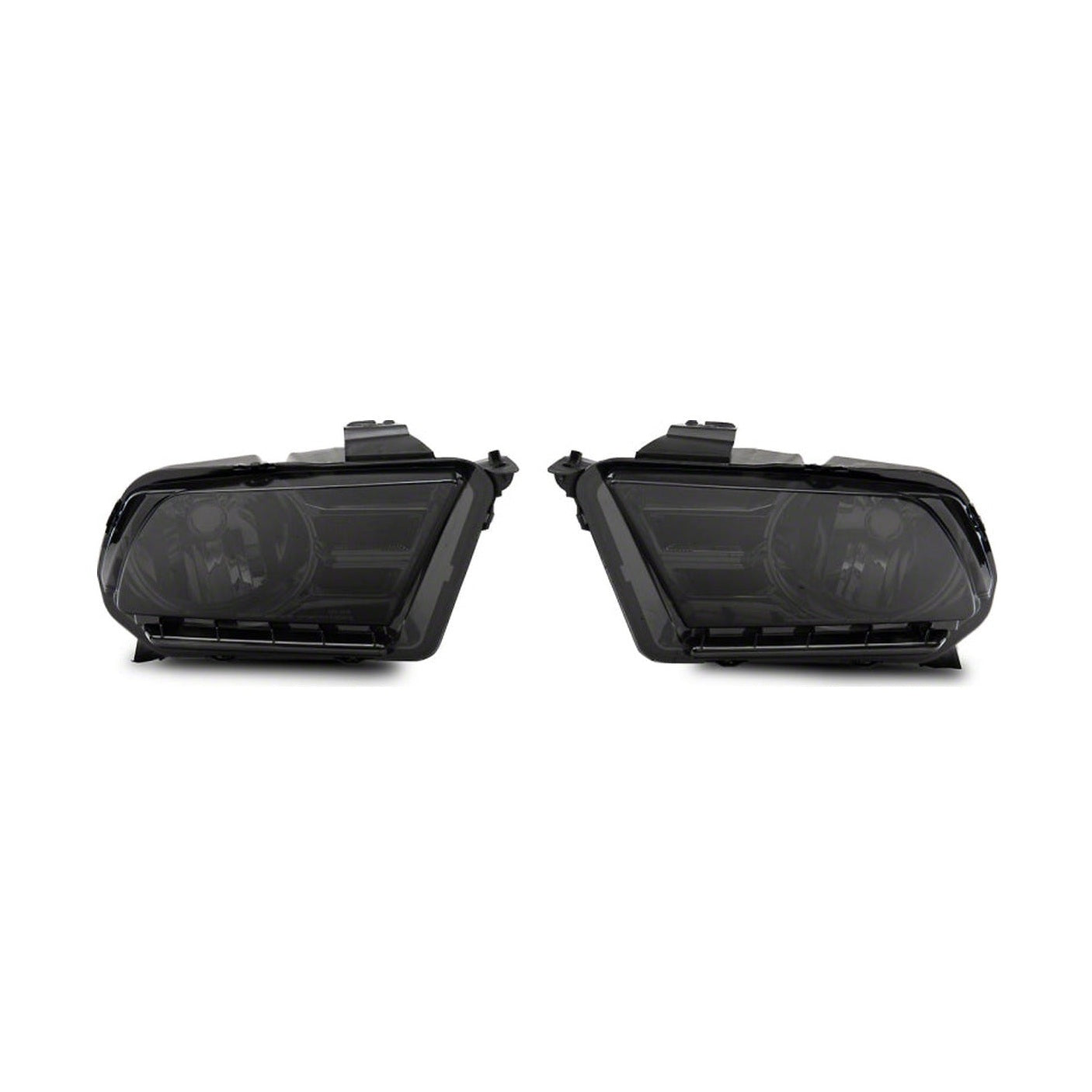 Raxiom Raxiom 10-12 Ford Mustang Axial Series OEM Style Rep Headlights- Chrome Housing- Smoked Lens