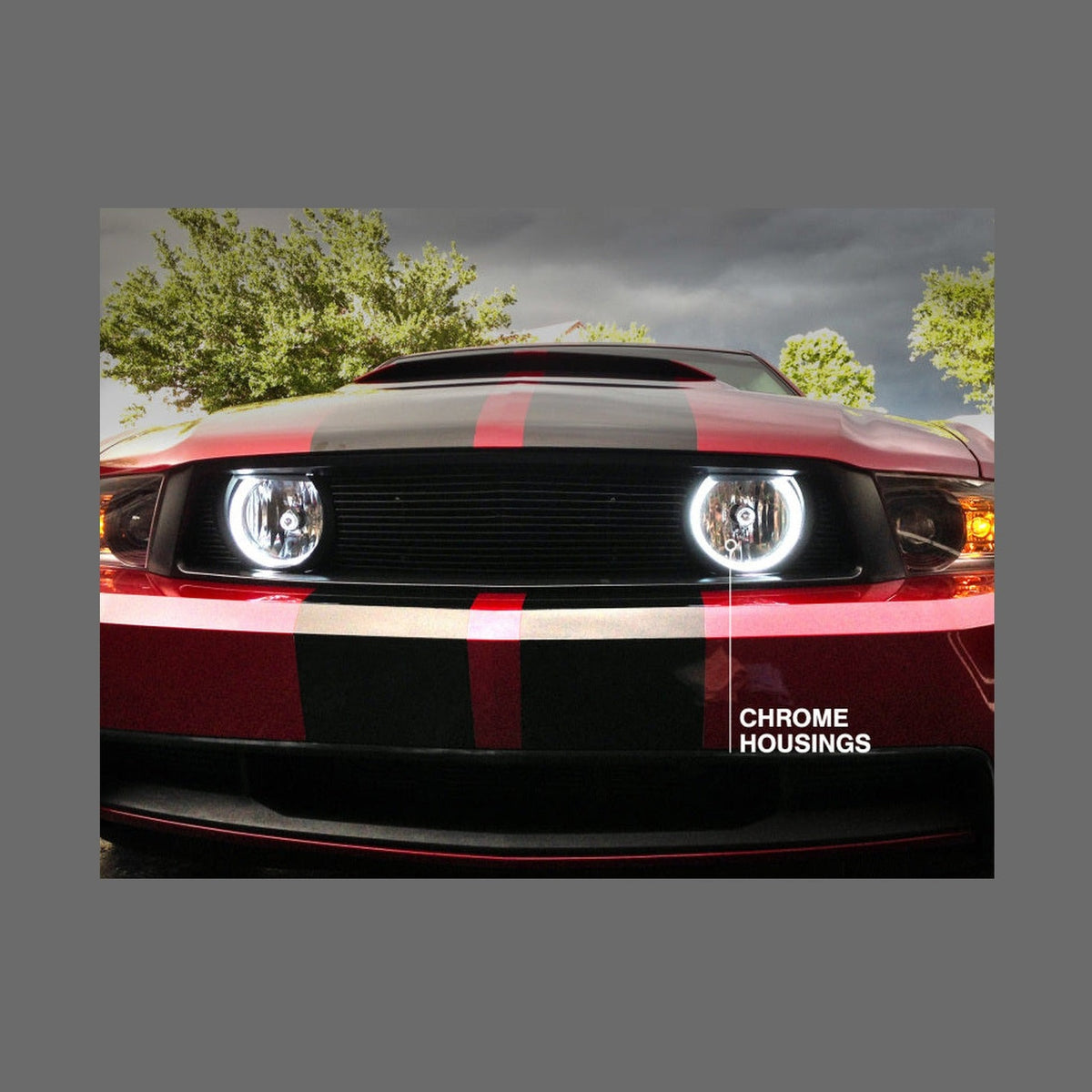 Raxiom Raxiom 05-12 Ford Mustang GT LED Halo Fog Lights (Chrome)