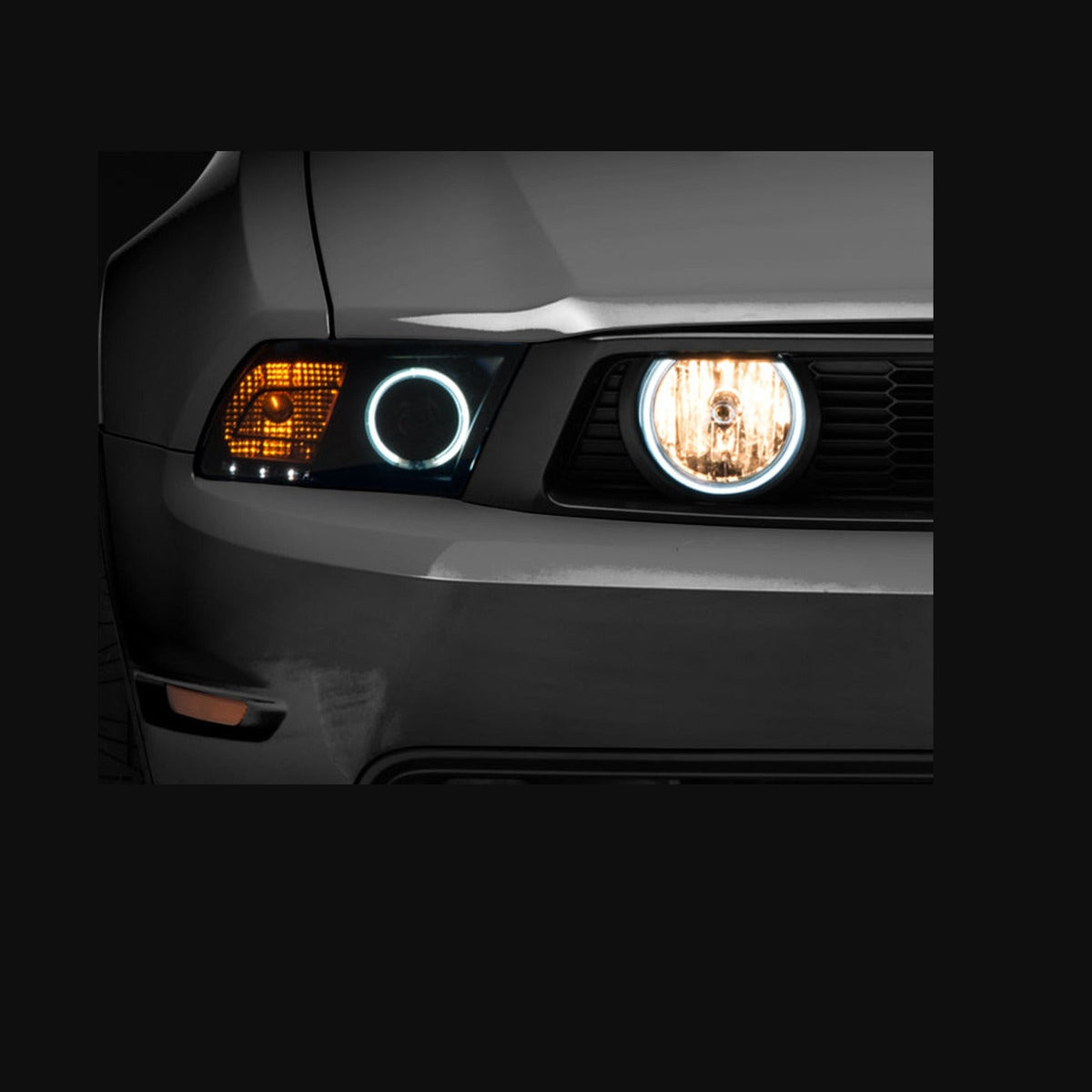 Raxiom Raxiom 05-12 Ford Mustang GT LED Halo Fog Lights (Smoked)