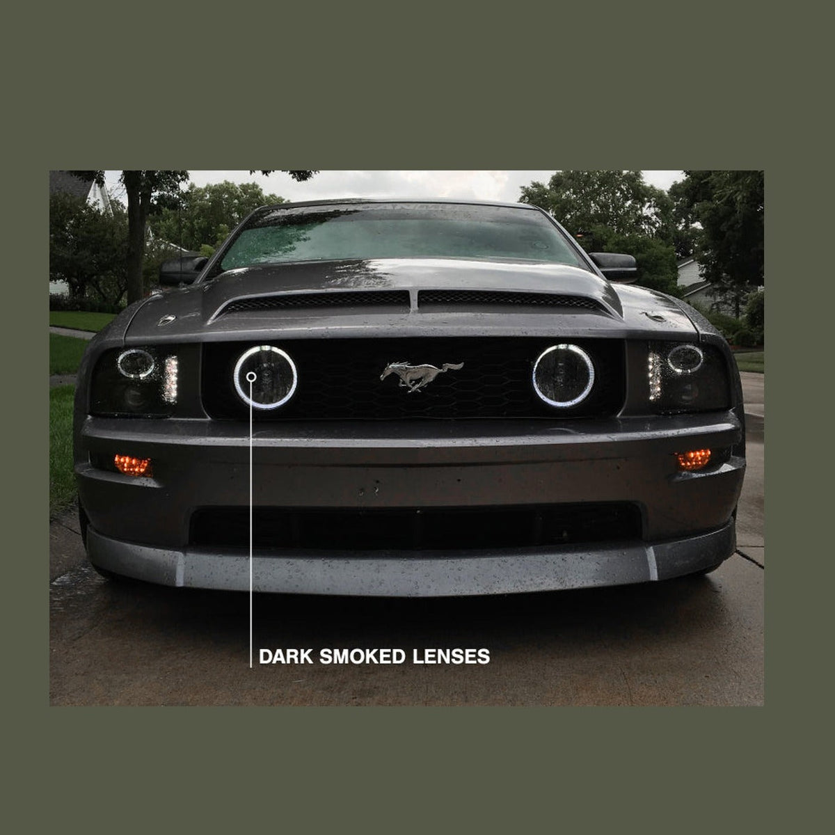 Raxiom Raxiom 05-12 Ford Mustang GT LED Halo Fog Lights (Smoked)