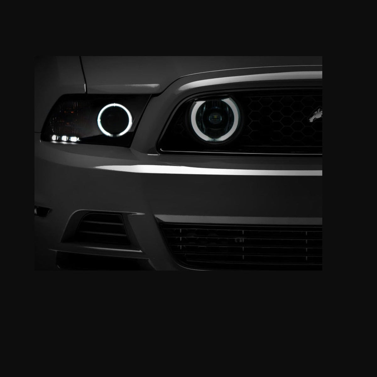Raxiom Raxiom 13-14 Ford Mustang GT CCFL Halo Fog Lights (Smoked)