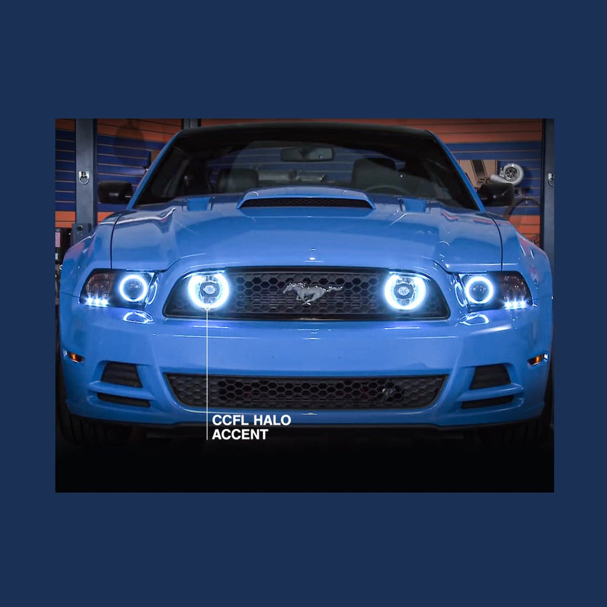Raxiom Raxiom 13-14 Ford Mustang GT CCFL Halo Fog Lights (Smoked)