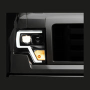 Raxiom Raxiom 09-14 F-150 Projector Headlights w/ LED Accent- Black Housing (Clear Lens)
