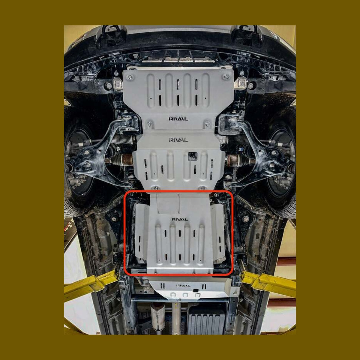 Rival 4x4 Rival 2015-2026 Ford F150 EcoBoost Only Aluminum Transmission Catalytic Converter Skid Plate