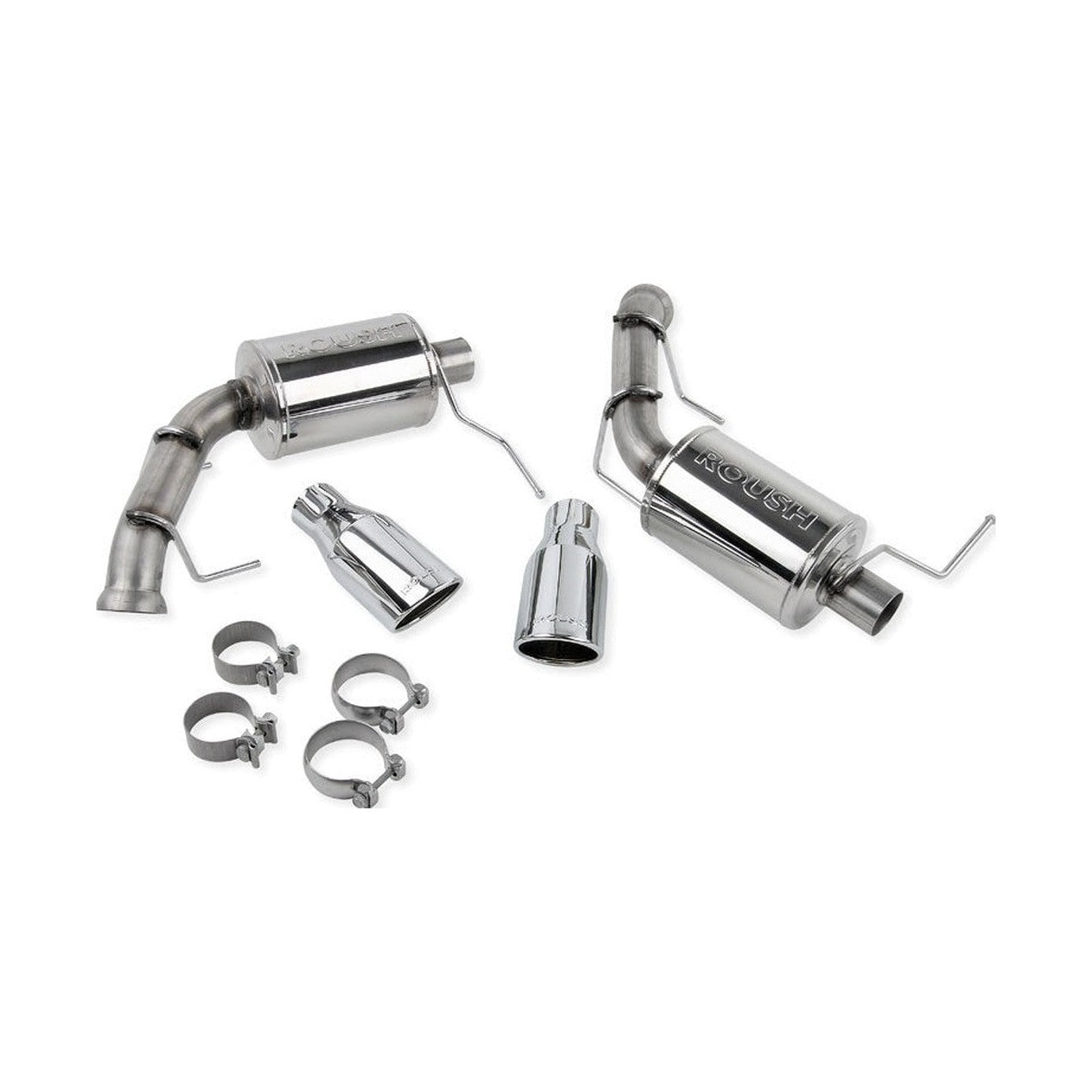 Roush Roush 2011-2014 Ford Mustang V6 Enhanced Sound Dual Axle-Back w/ Round Tips