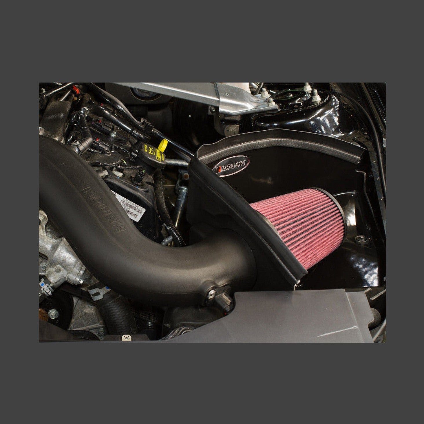 Roush Roush 2011-2014 Ford Mustang 3.7L V6 Cold Air Kit, installed