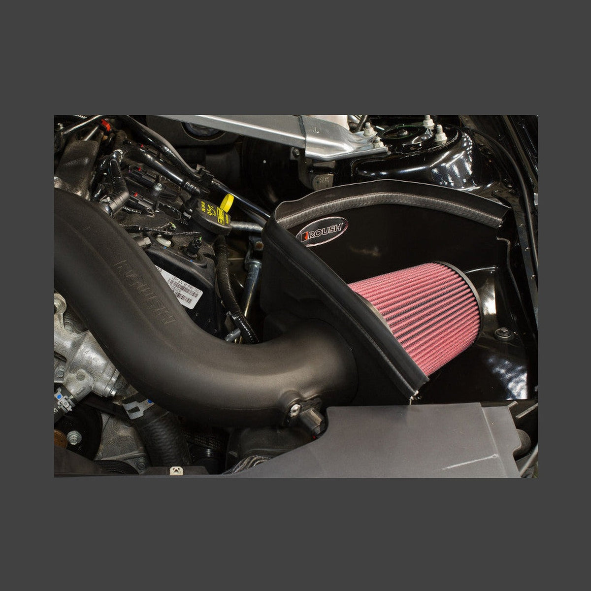 Roush Roush 2011-2014 Ford Mustang 3.7L V6 Cold Air Kit, installed