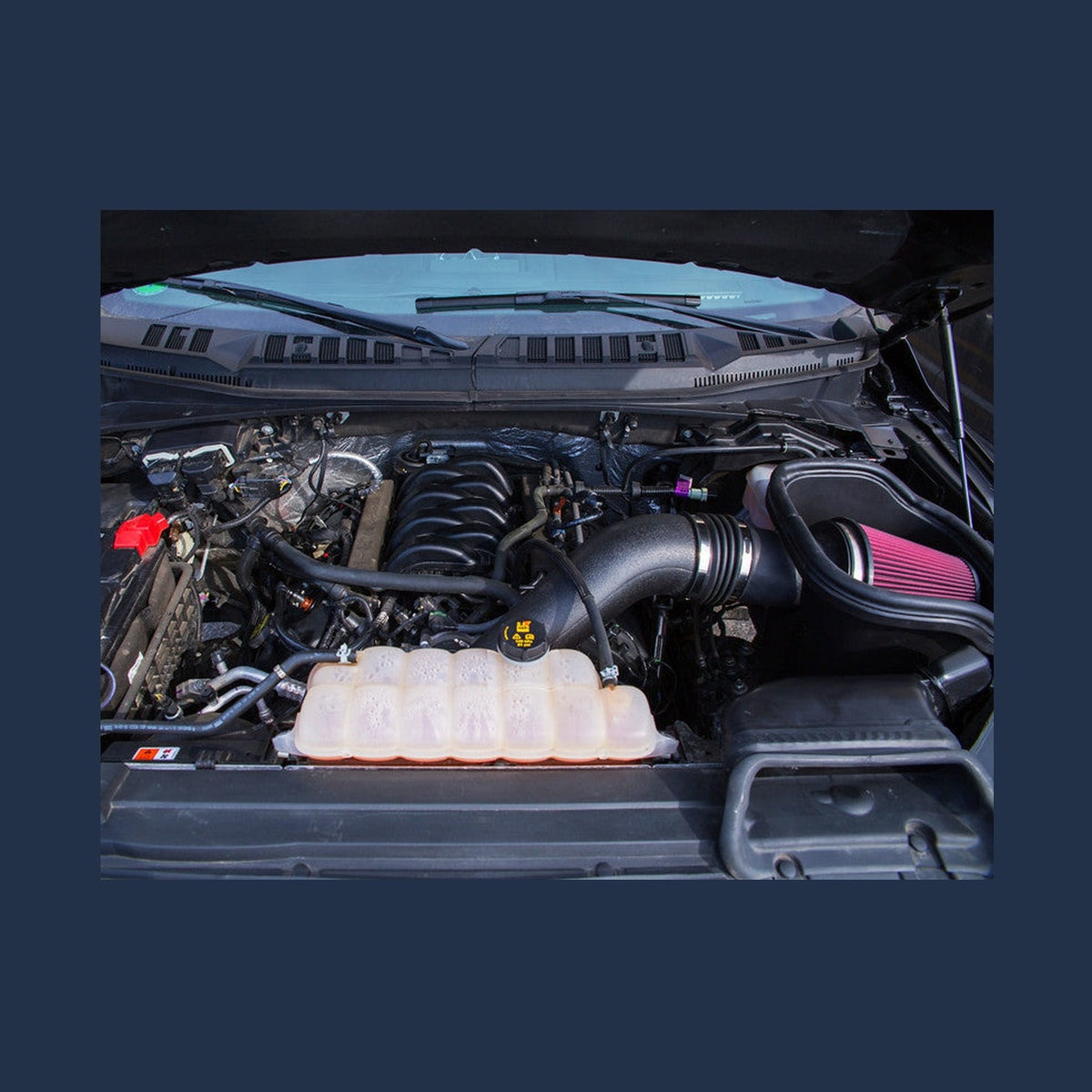 Roush Roush 2015-2017 F-150 5.0L V8 Cold Air Intake Kit, installed