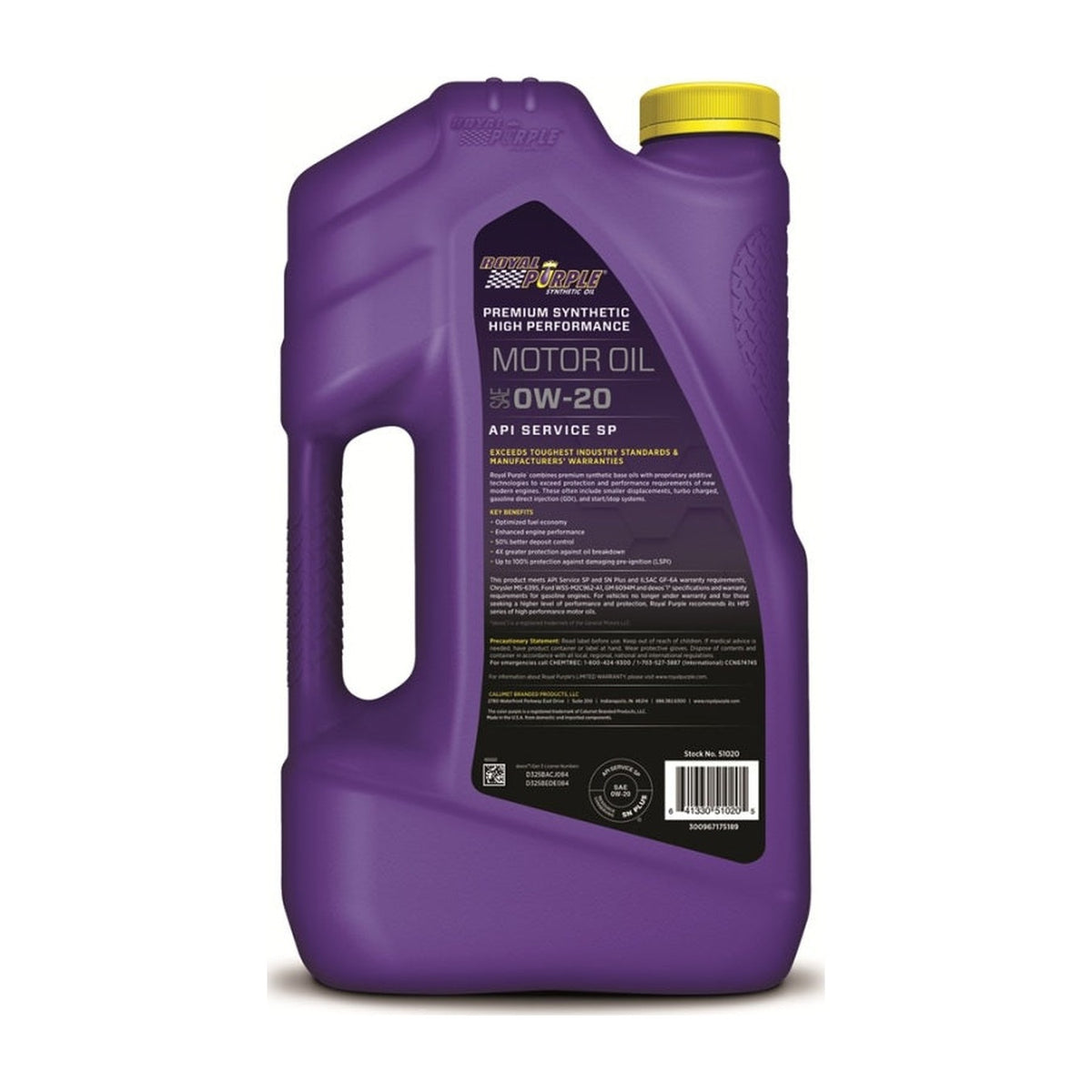 Royal Purple Royal Purple Premium Synthetic High Performance Multi-Grade 0W20 Motor Oil - 5 Quart