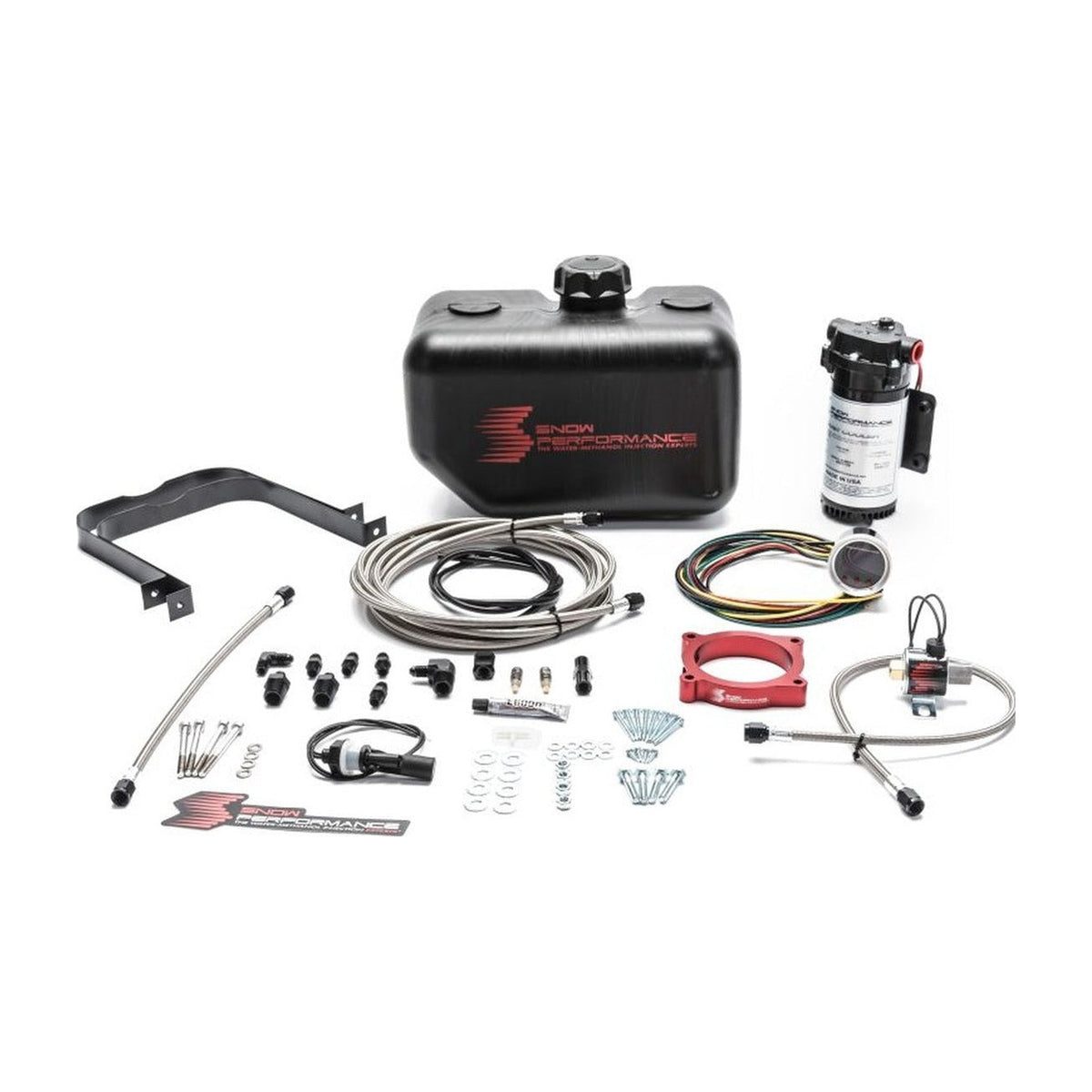 Snow Performance Snow Performance 11-17 Mustang Stg 2 Boost Cooler F/I Water Injection Kit (SS Braid Line & 4AN)