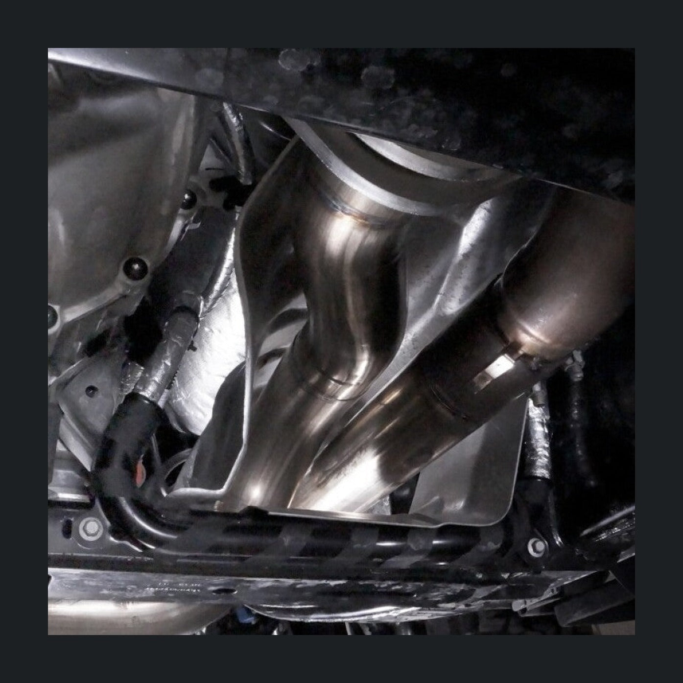 Stainless Works Stainless Works 2017 F-150 Raptor 3.5L 3in Downpipe High-Flow Cats Factory Connection, installed