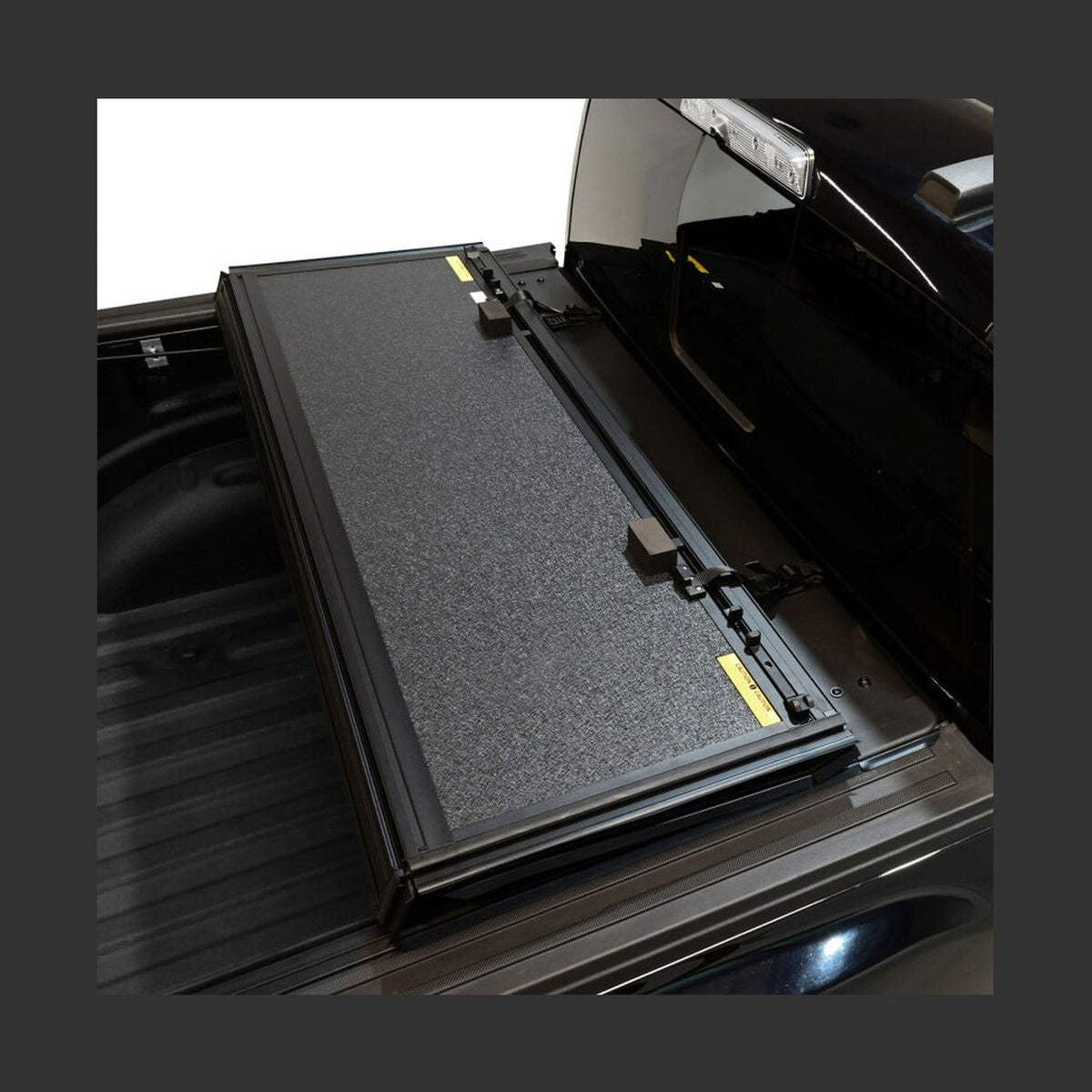 Westin Westin 15-26 Ford F-150 5ft. 7in. Bed Hard Tri-Fold Tonneau Cover - Black, installed
