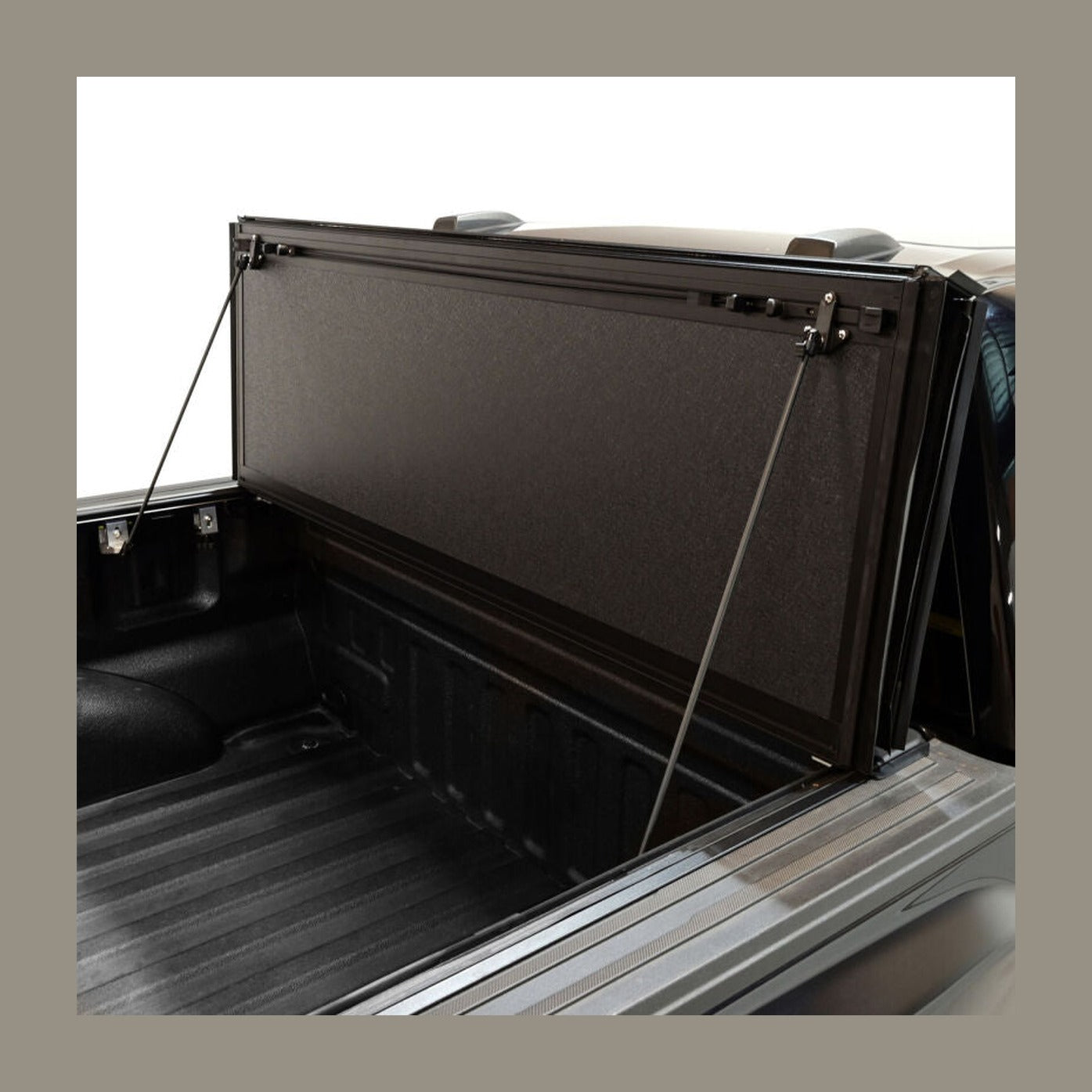 Westin Westin 15-26 Ford F-150 5ft. 7in. Bed Hard Tri-Fold Tonneau Cover - Black, installed