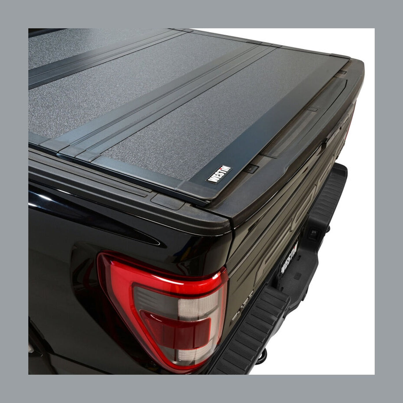 Westin Westin 15-26 Ford F-150 5ft. 7in. Bed Hard Tri-Fold Tonneau Cover - Black, installed