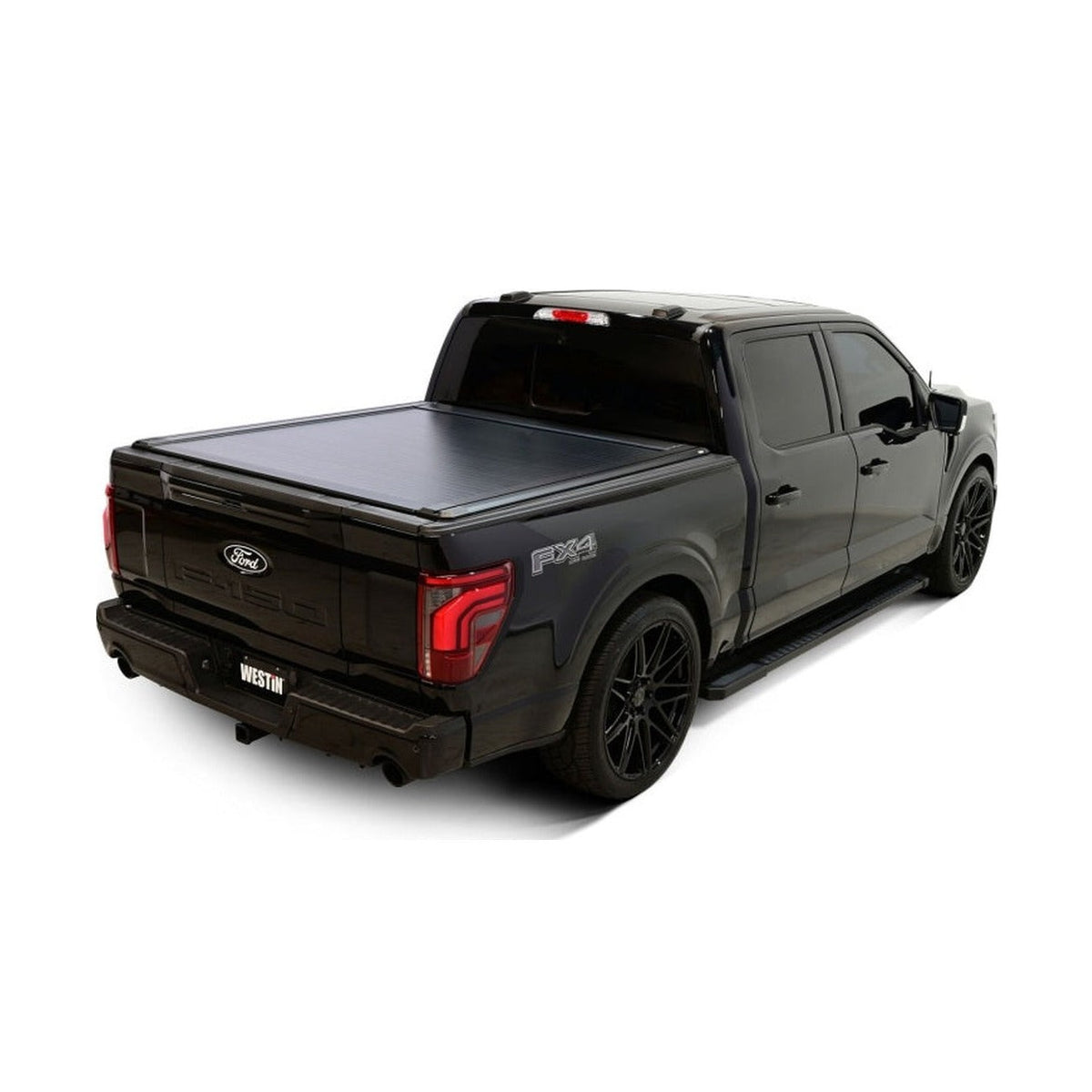 Westin Westin 15-25 Ford F-150 (Incl. 22-25 Lightning) 5.5ft Bed Electric Retractable Tonneau Cover - Black, installed