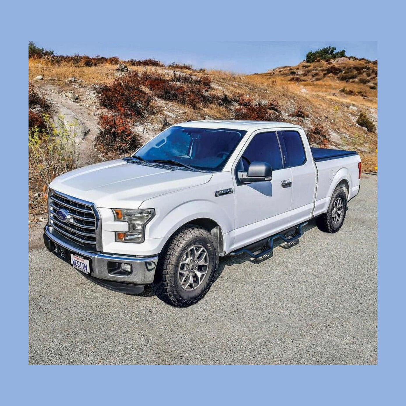 Westin Westin 15-26/17-26 Ford F-150/F-250/F-350/F-450 SuperCab Outlaw Drop Nerf Step Bars Tex Black, installed