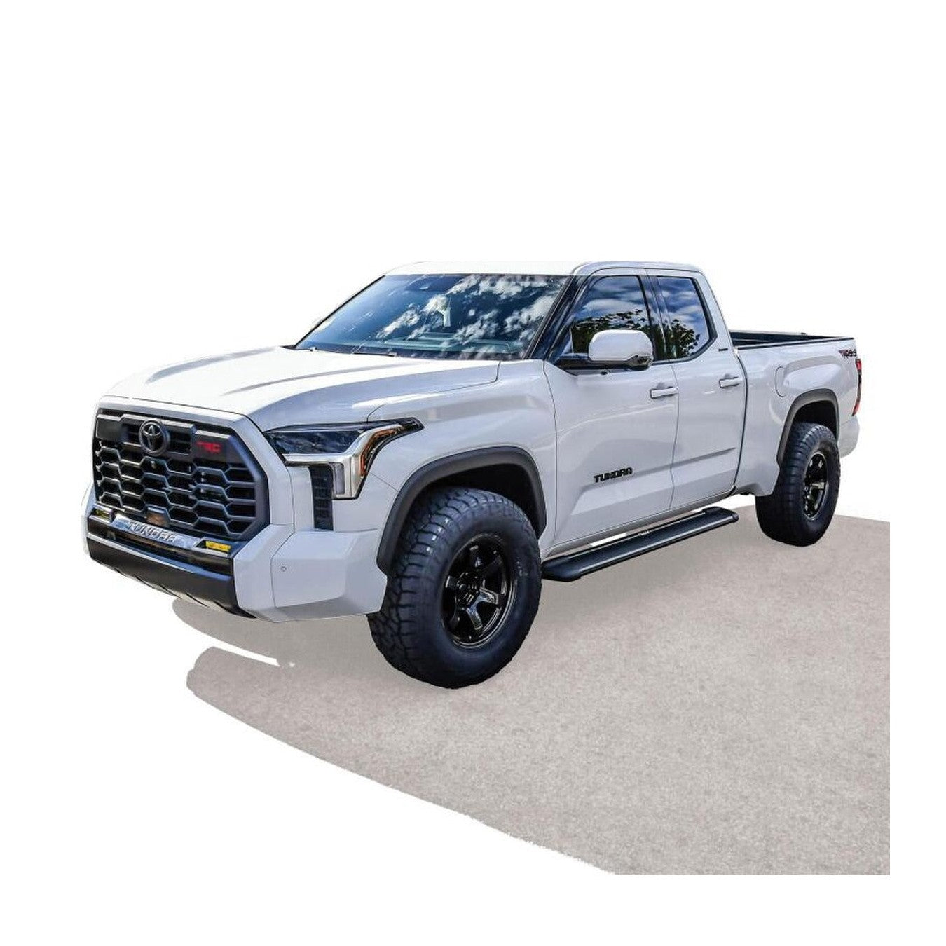 Westin Westin Sure-Grip Aluminum Running Boards 79 in - Black, installed