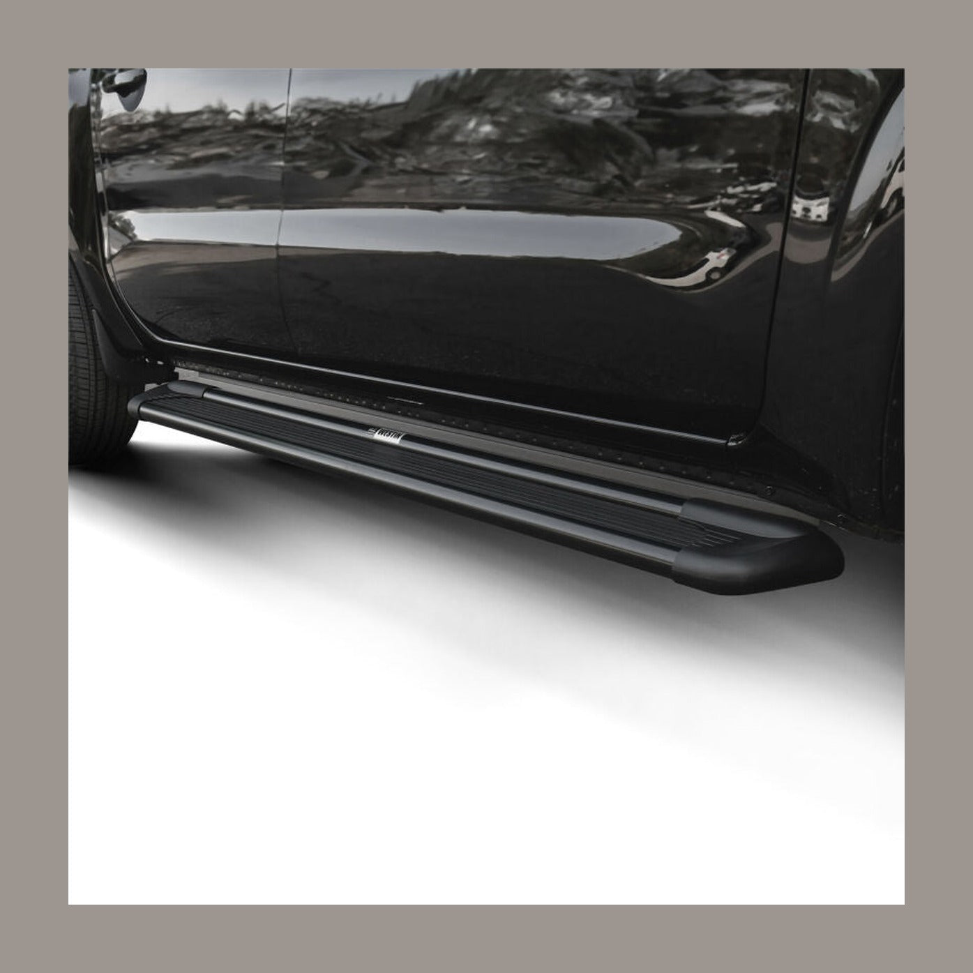 Westin Westin Sure-Grip Aluminum Running Boards 79 in - Black, installed