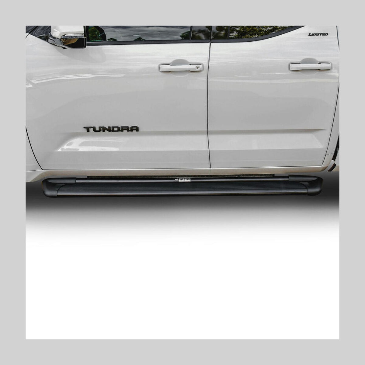 Westin Westin Sure-Grip Aluminum Running Boards 79 in - Black, installed