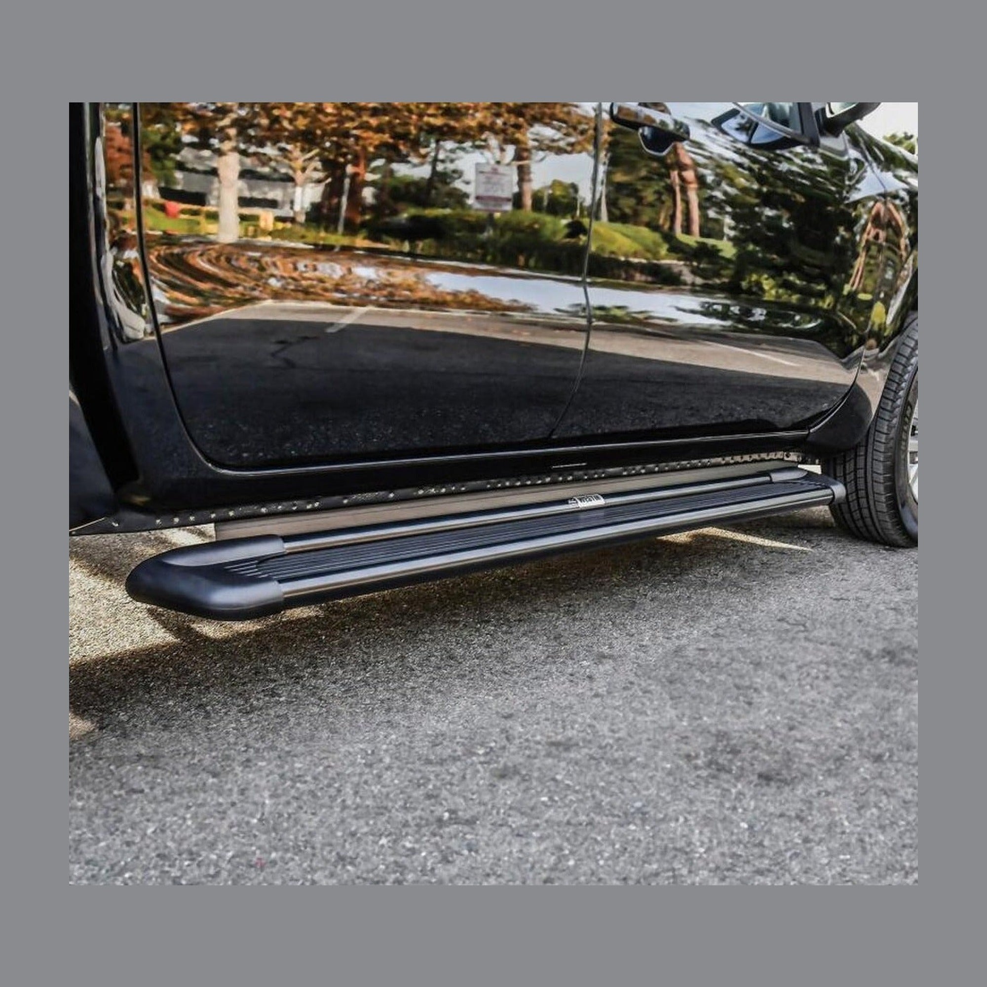 Westin Westin Sure-Grip Aluminum Running Boards 79 in - Black, installed