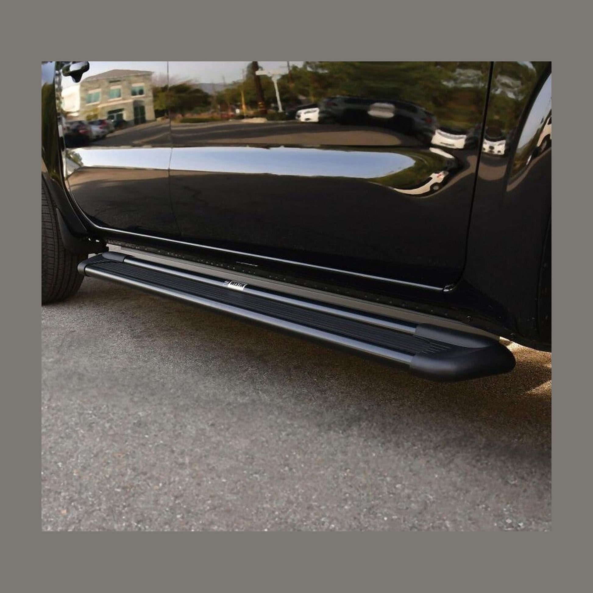 Westin Westin Sure-Grip Aluminum Running Boards 79 in - Black, installed
