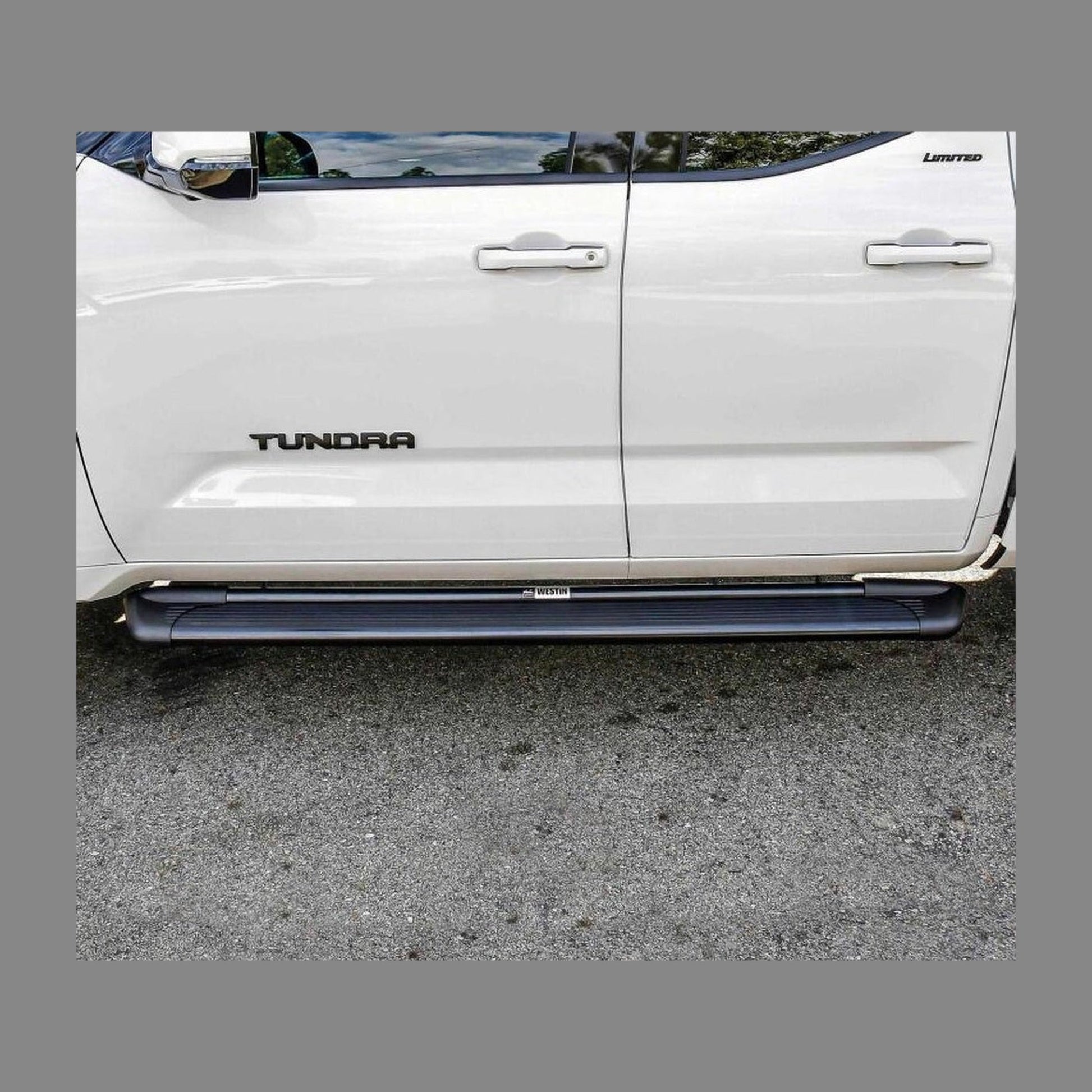 Westin Westin Sure-Grip Aluminum Running Boards 79 in - Black, installed