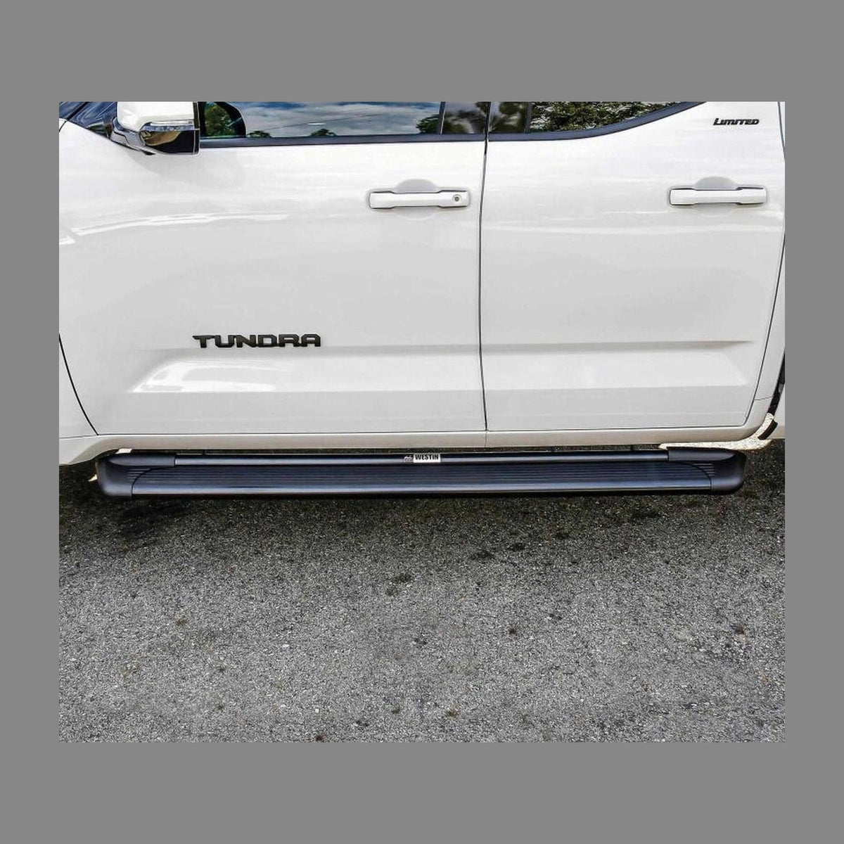 Westin Westin Sure-Grip Aluminum Running Boards 79 in - Black, installed