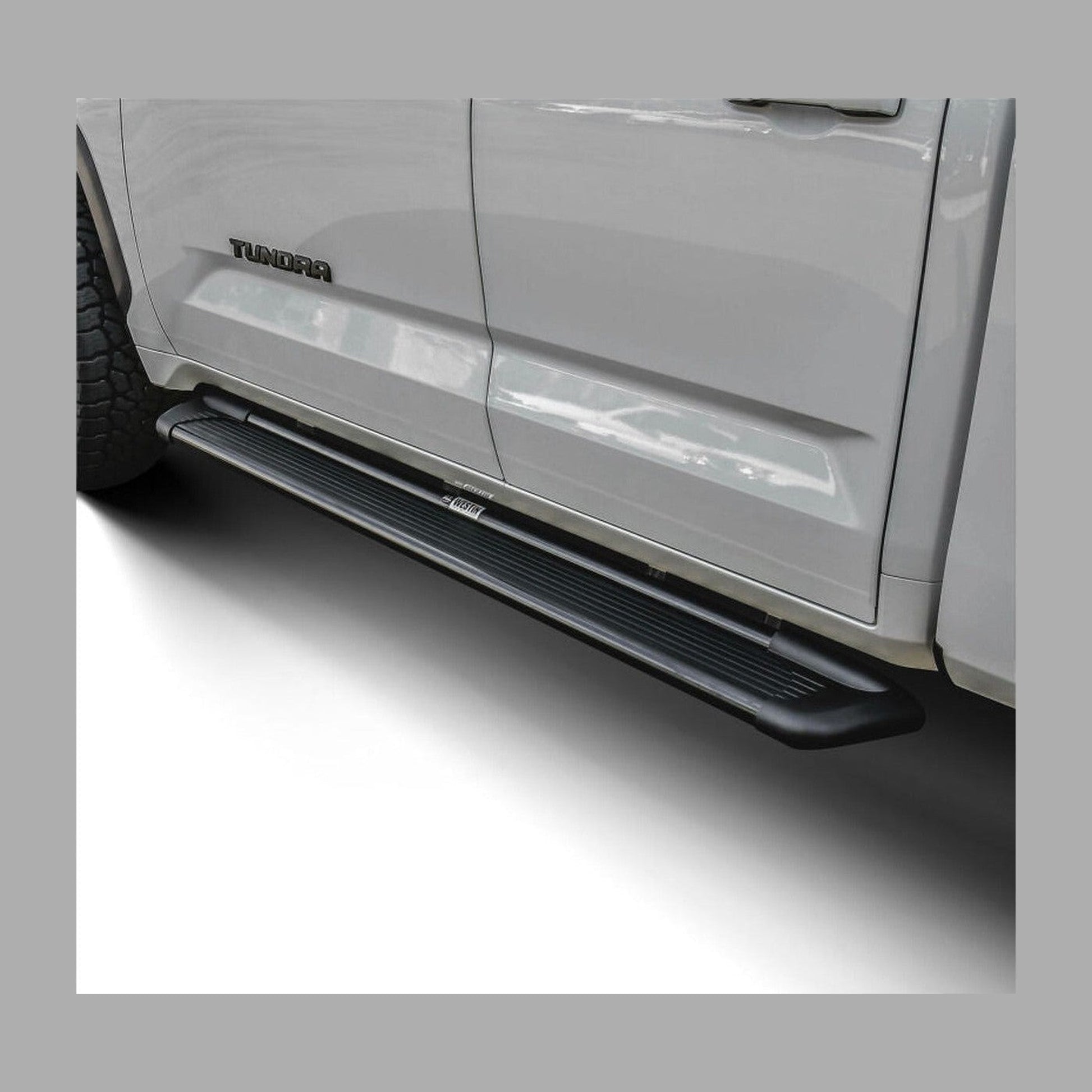 Westin Westin Sure-Grip Aluminum Running Boards 79 in - Black, installed