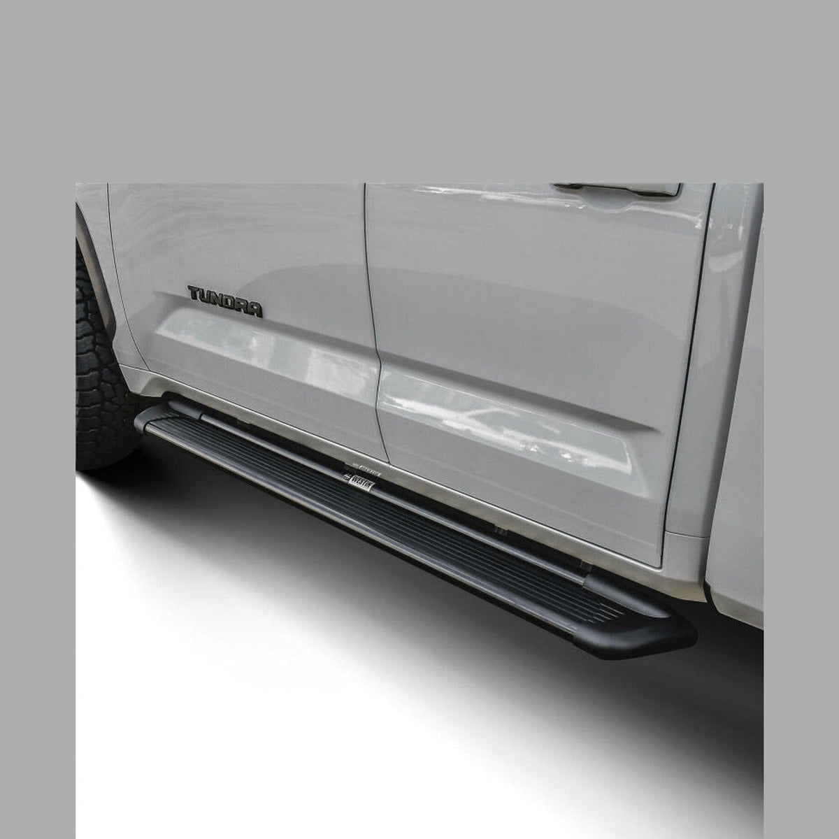 Westin Westin Sure-Grip Aluminum Running Boards 79 in - Black, installed