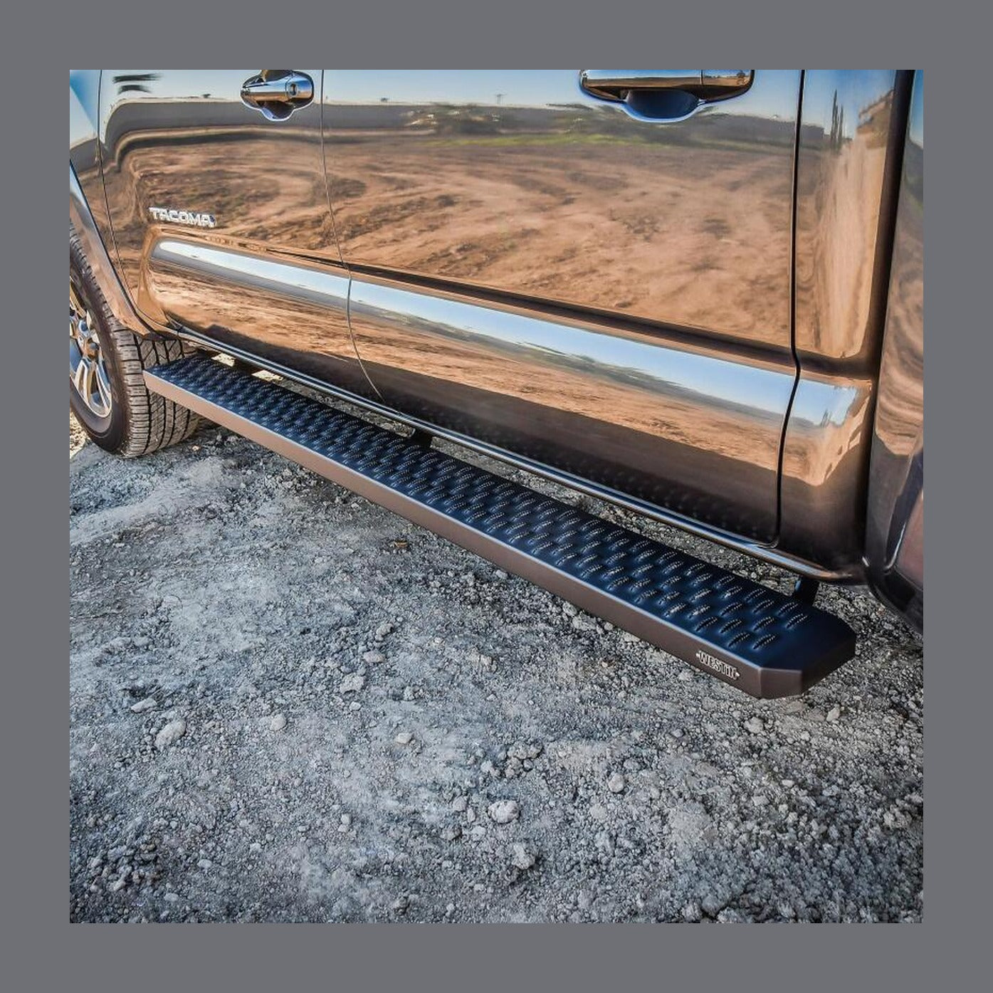 Westin Westin Grate Steps Running Boards 79 in - Textured Black, installed