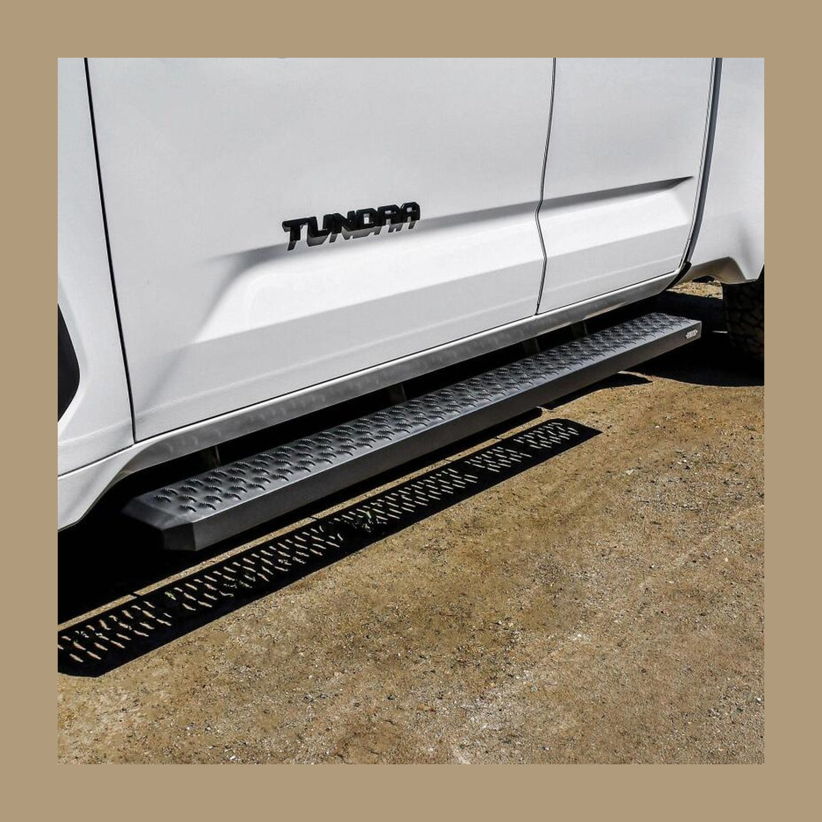 Westin Westin Grate Steps Running Boards 79 in - Textured Black, installed