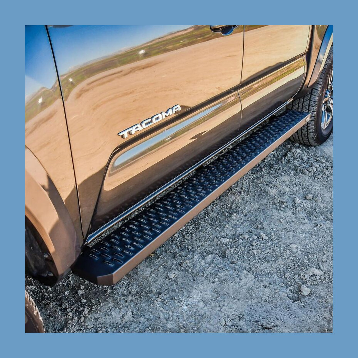 Westin Westin Grate Steps Running Boards 79 in - Textured Black, installed