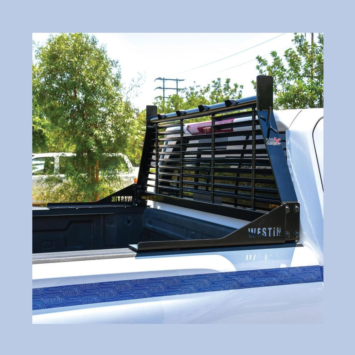 Westin Westin 1999-2018 Chevrolet/Ford/GMC/Toyota Silverado/Sierra 1500/2500/3500 HD Headache Rack - Black, installed