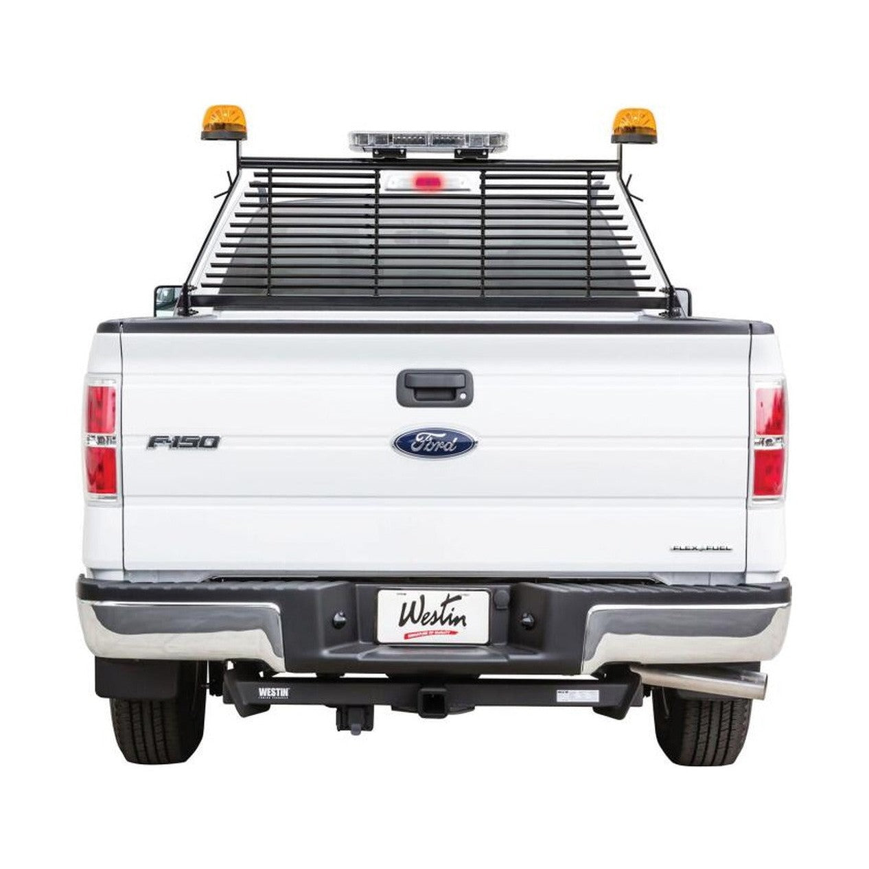 Westin Westin 1999-2018 Chevrolet/Ford/GMC/Toyota Silverado/Sierra 1500/2500/3500 HD Headache Rack - Black, installed
