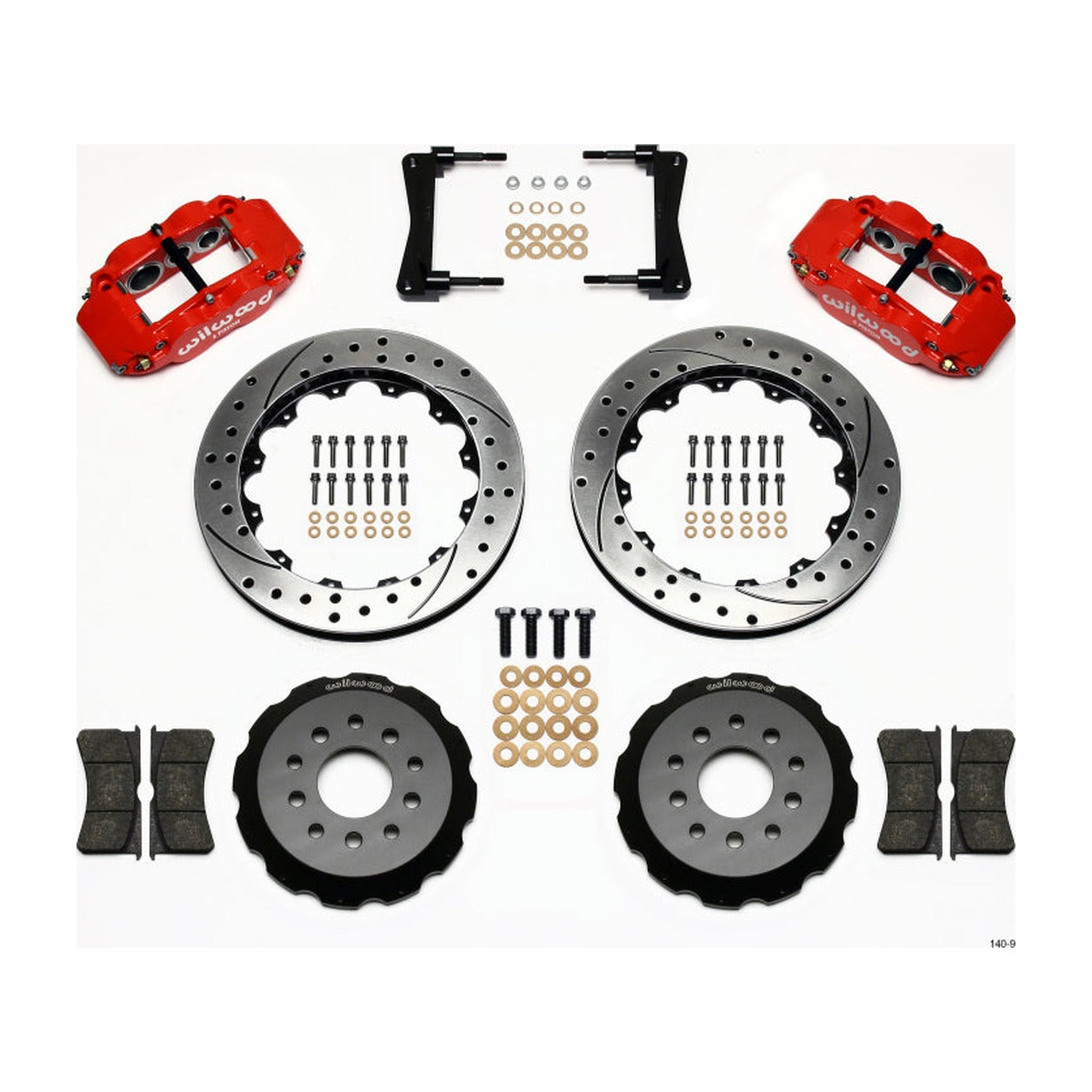 Wilwood Wilwood Narrow Superlite 6R Front Hat Kit 13.06in Drill Red 2005-2014 Mustang