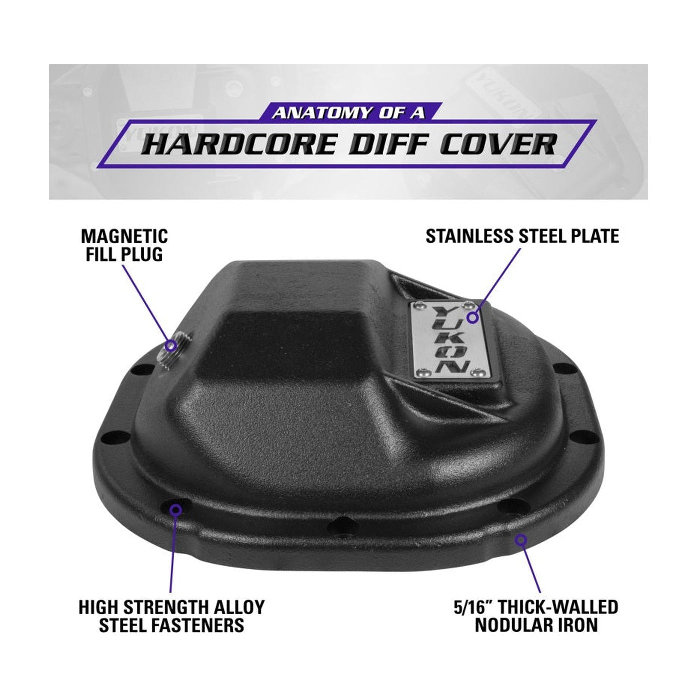 Yukon Gear & Axle Yukon Gear Hardcore Diff Cover for 8.8in Ford
