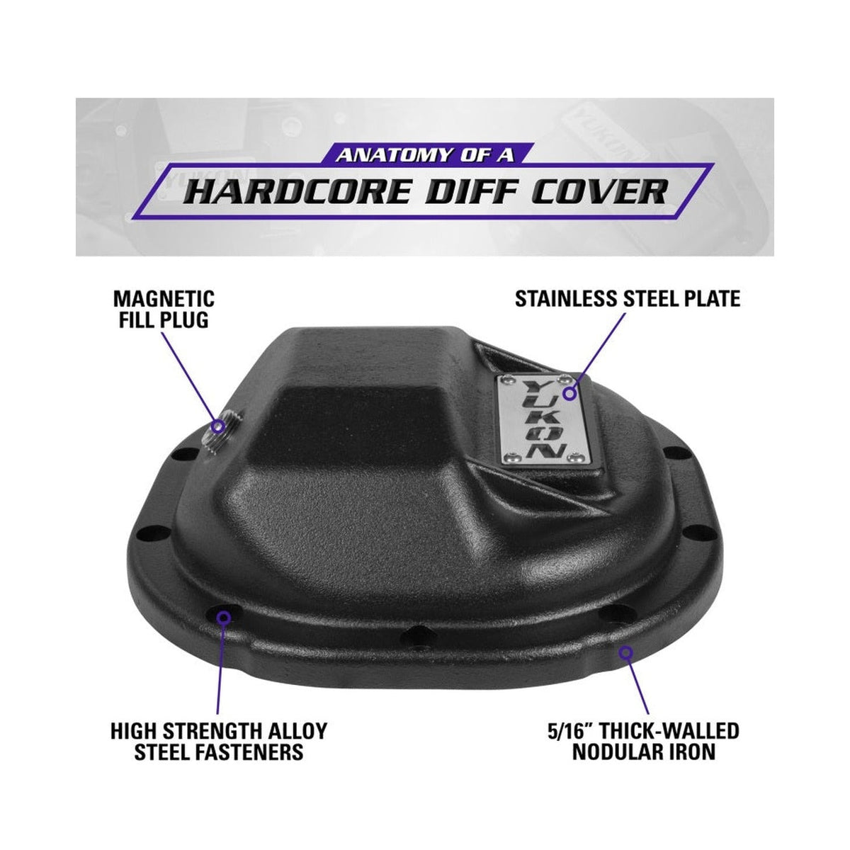 Yukon Gear & Axle Yukon Gear Hardcore Diff Cover for 8.8in Ford