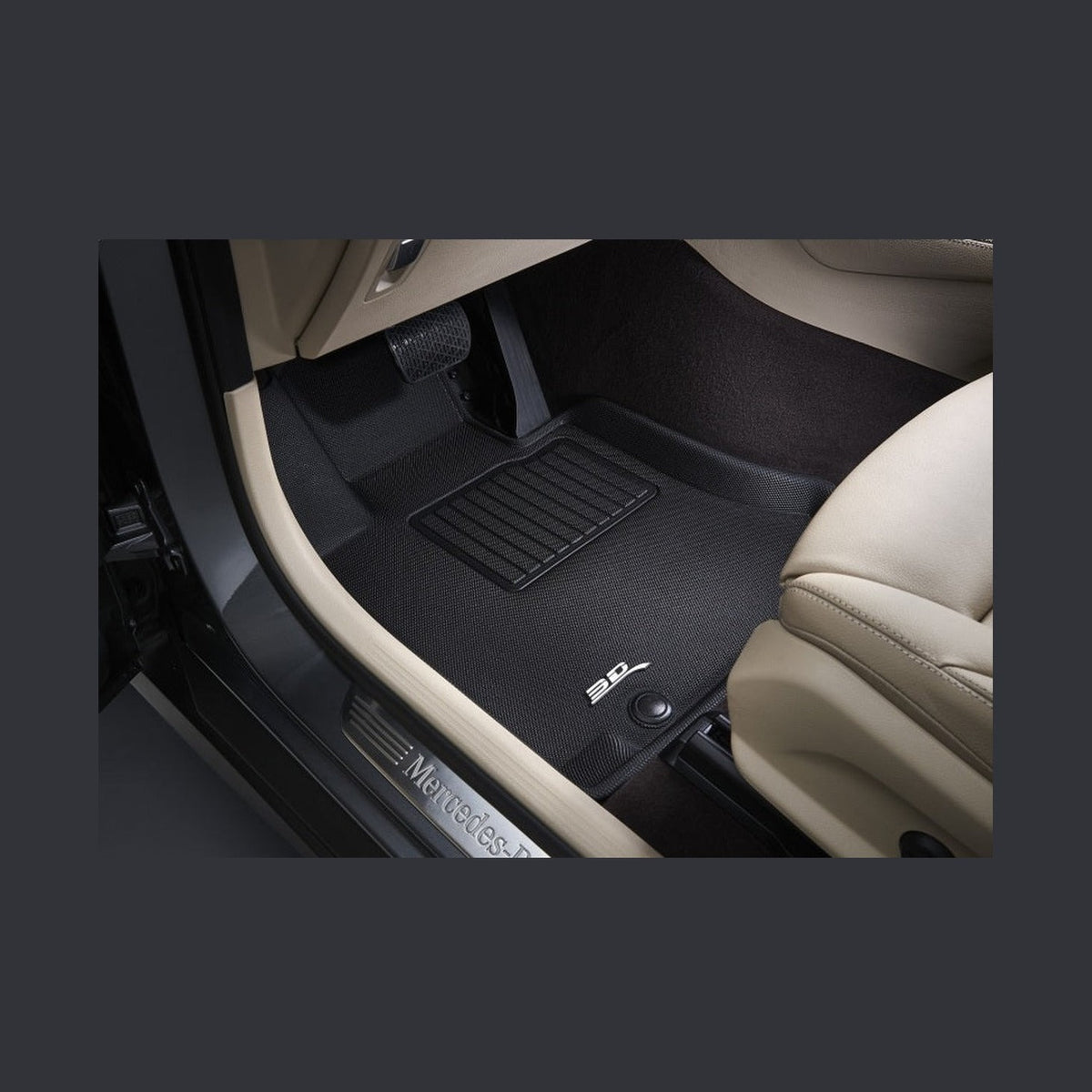 3D MAXpider 3D MAXpider 2015-2020 Ford Mustang Kagu 1st Row Floormat - Black, installed
