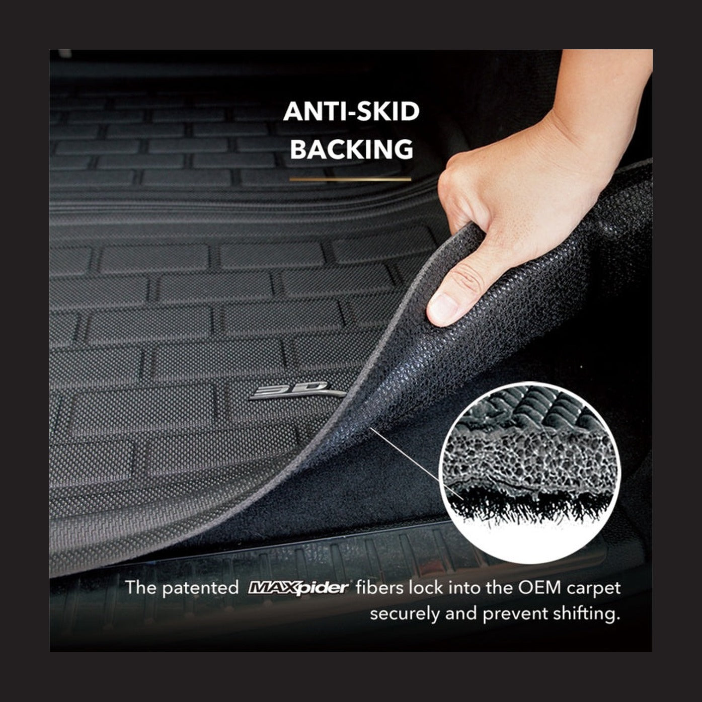 3D MAXpider 3D MAXpider 15-23 Ford Mustang Kagu Cargo Liner - Black, installed