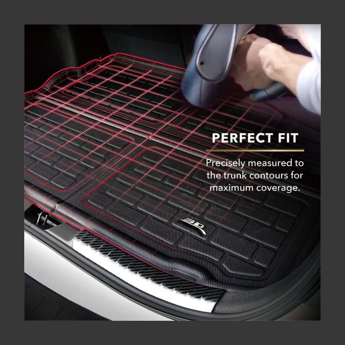3D MAXpider 3D MAXpider 15-23 Ford Mustang Kagu Cargo Liner - Black, installed