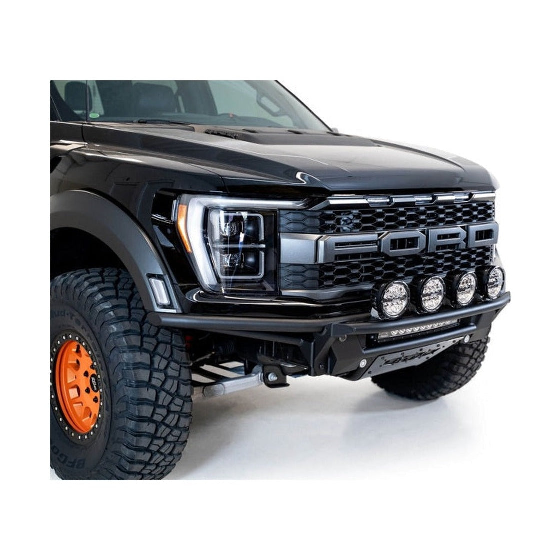 Addictive Desert Designs Addictive Desert Designs 21-22 Ford Raptor PRO Bolt-On Add-On Light Hoop (Req F218102070103), installed