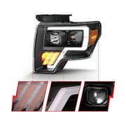 ANZO ANZO 2009-2014 Ford F-150 Projector Light Bar G4 H.L. Black Amber