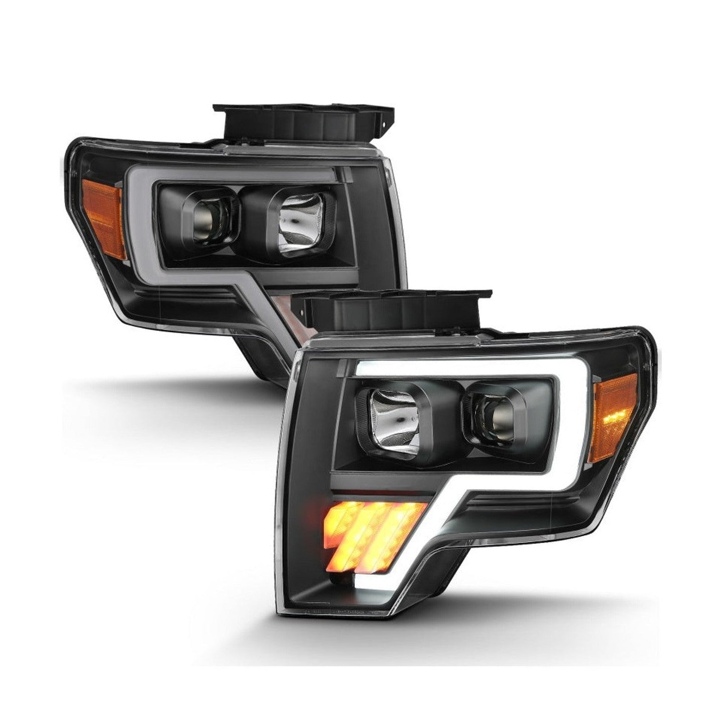 ANZO ANZO 2009-2014 Ford F-150 Projector Light Bar G4 H.L. Black Amber